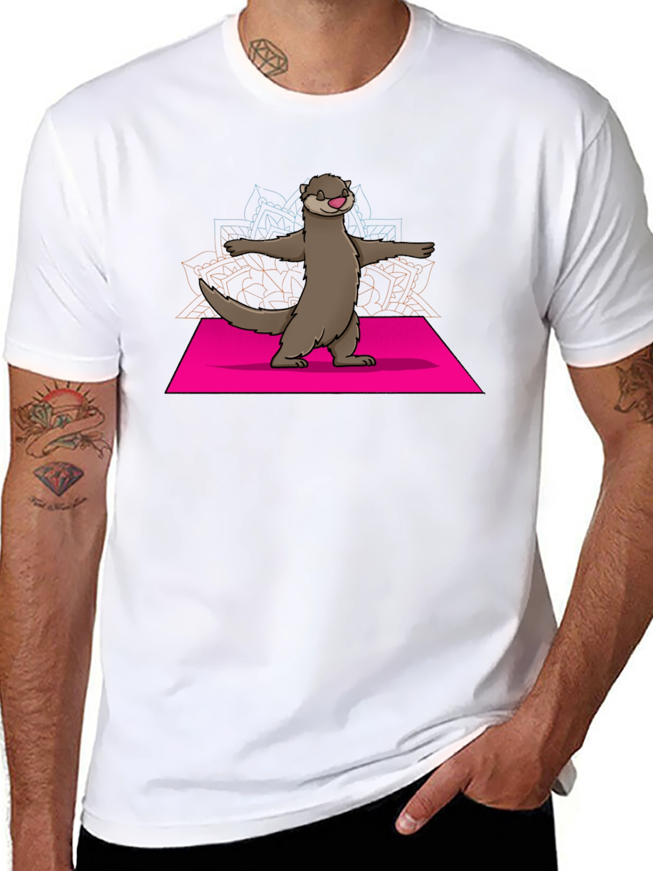 Yoga Otter Graphic Tee - Balance and Style!