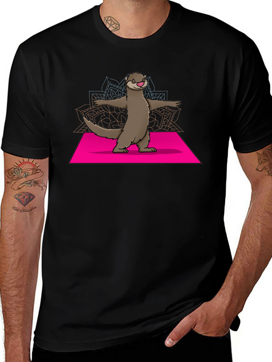 Yoga Otter Graphic Tee - Balance and Style!