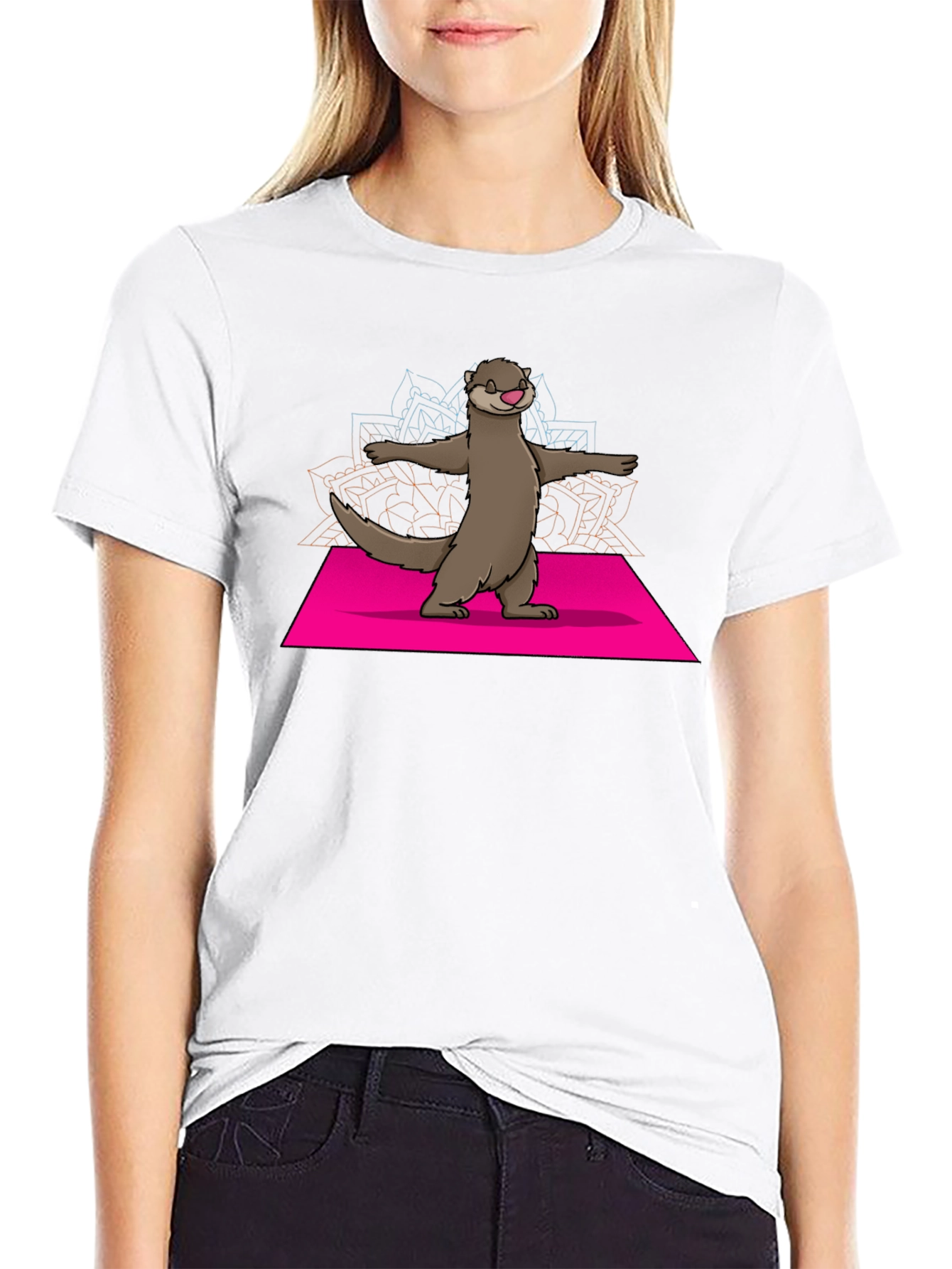 Yoga Otter Graphic Tee - Balance and Style!
