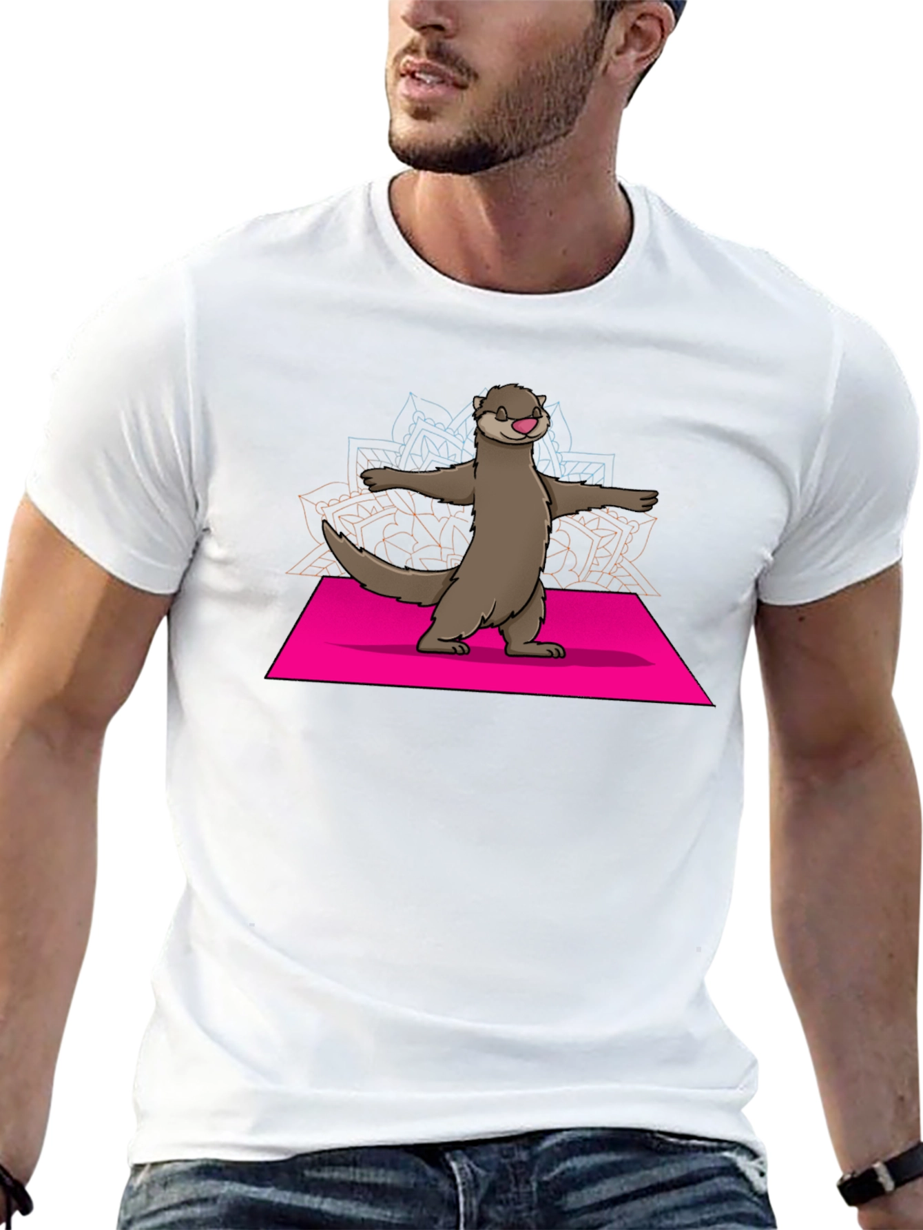 Yoga Otter Graphic Tee - Balance and Style!