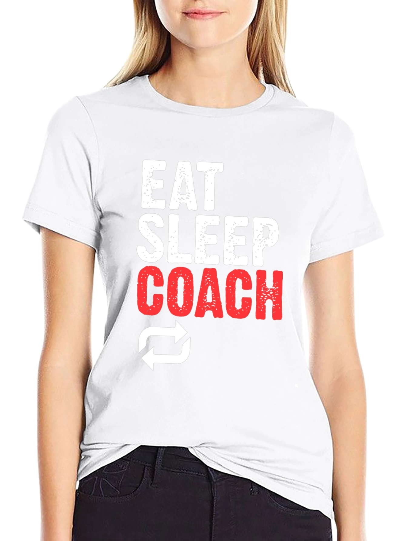 Eat Sleep Coach T-Shirt - Athletic Motivation