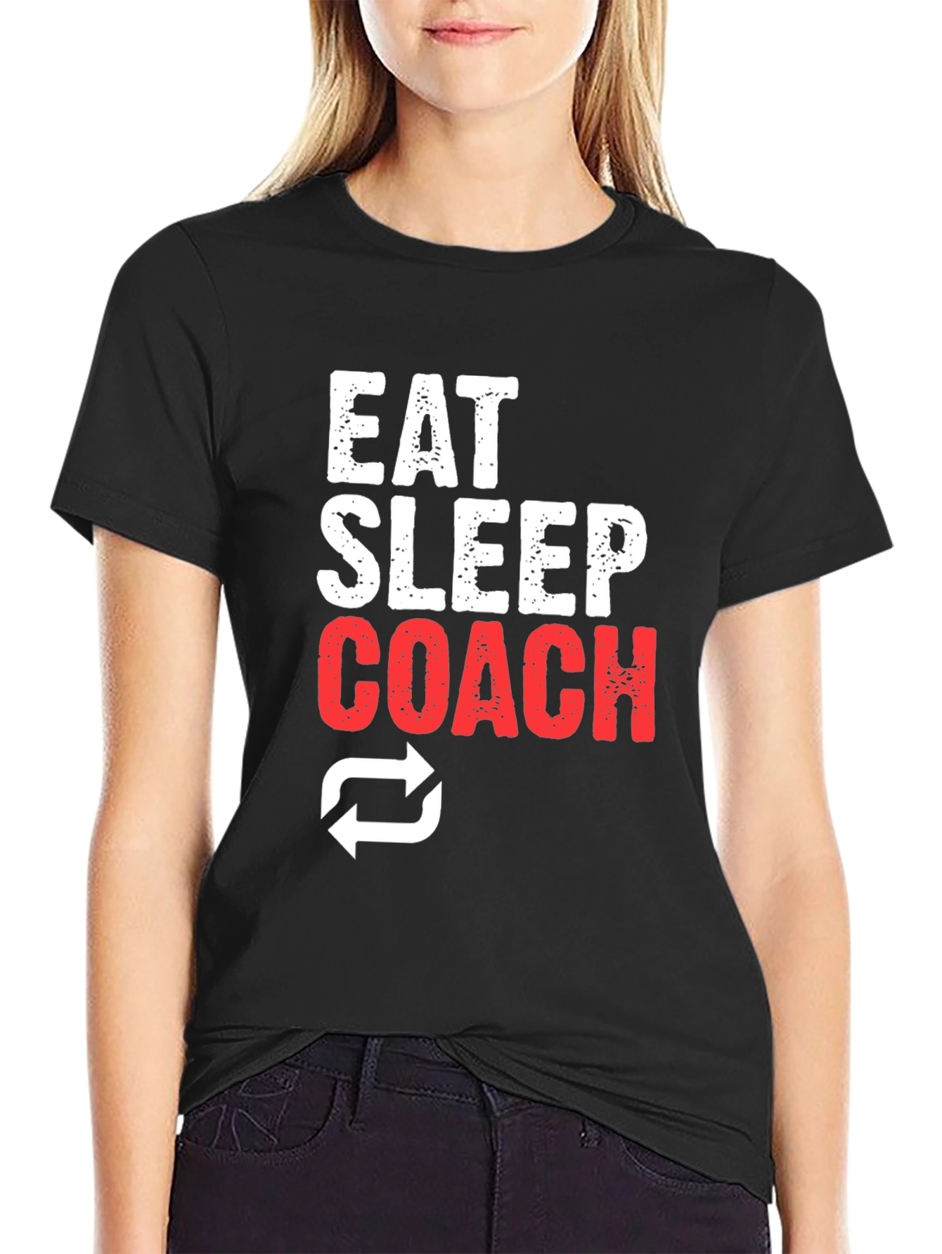 Eat Sleep Coach T-Shirt - Athletic Motivation
