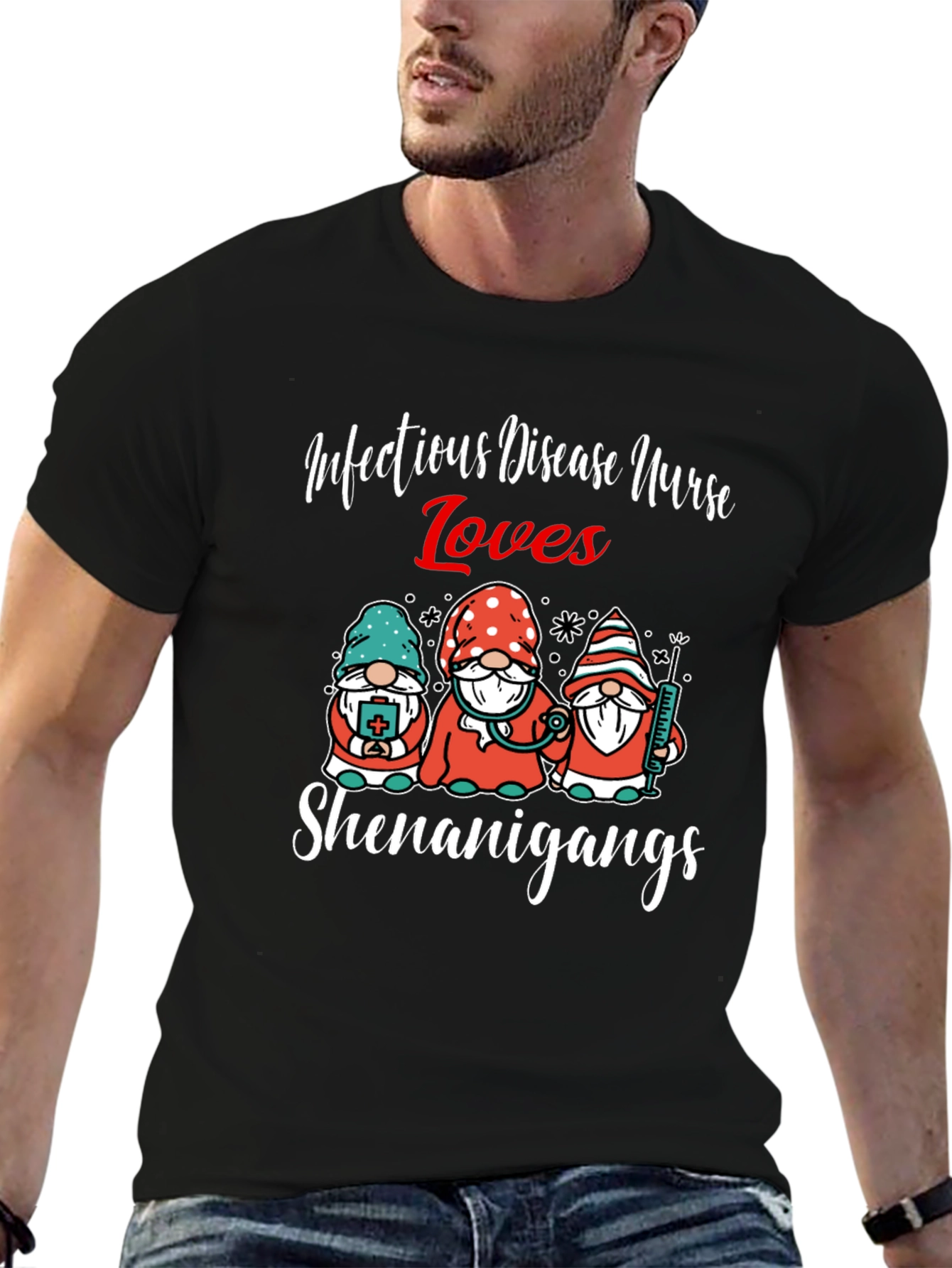 Infectious Disease Nurse Loves Shenanigans T-Shirt