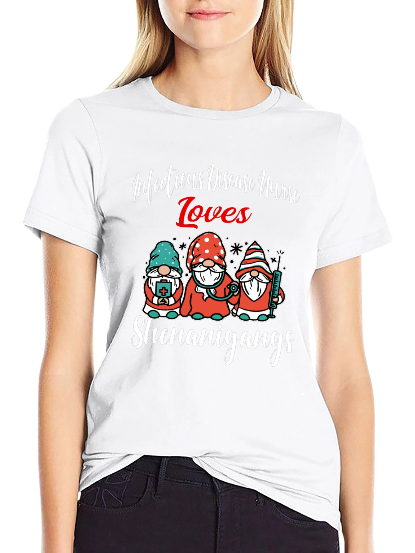 Infectious Disease Nurse Loves Shenanigans T-Shirt