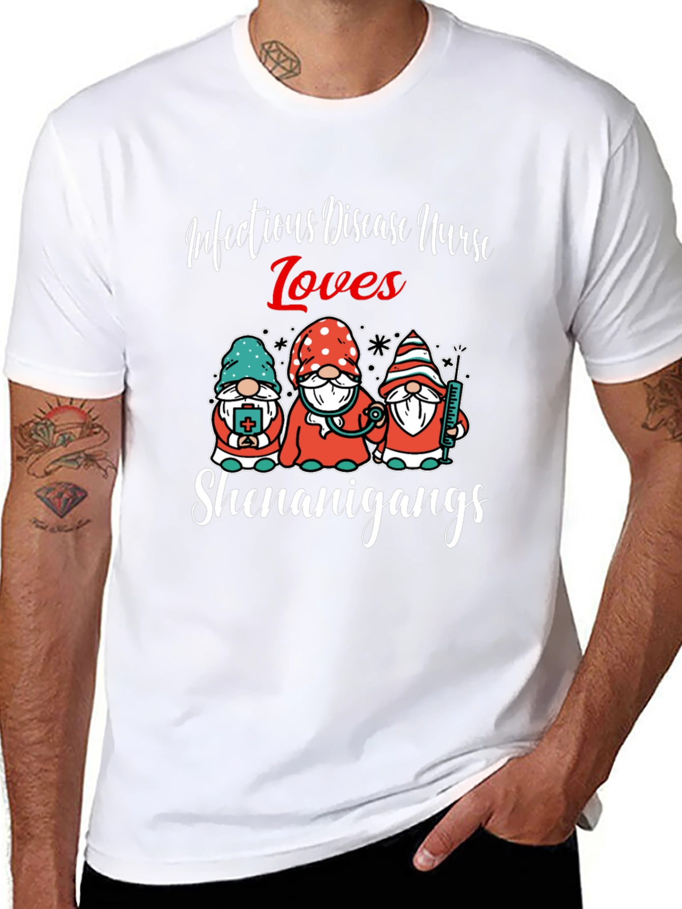 Infectious Disease Nurse Loves Shenanigans T-Shirt