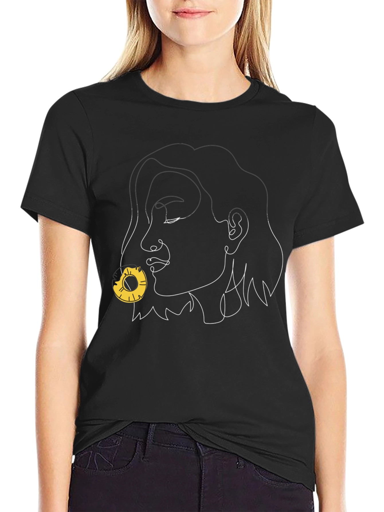 Abstract Face Pineapple Graphic Tee