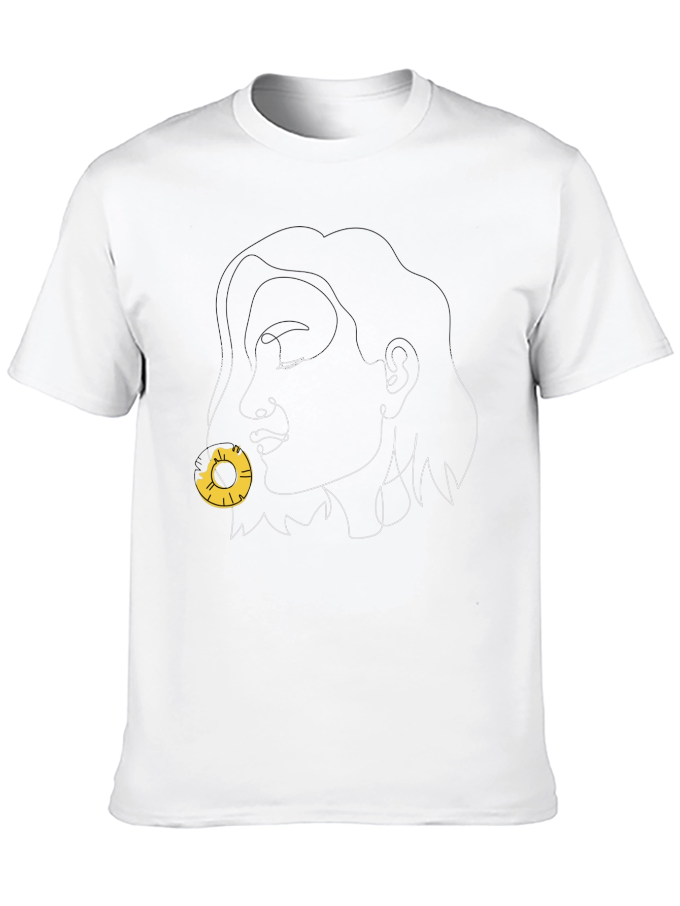 Abstract Face Pineapple Graphic Tee
