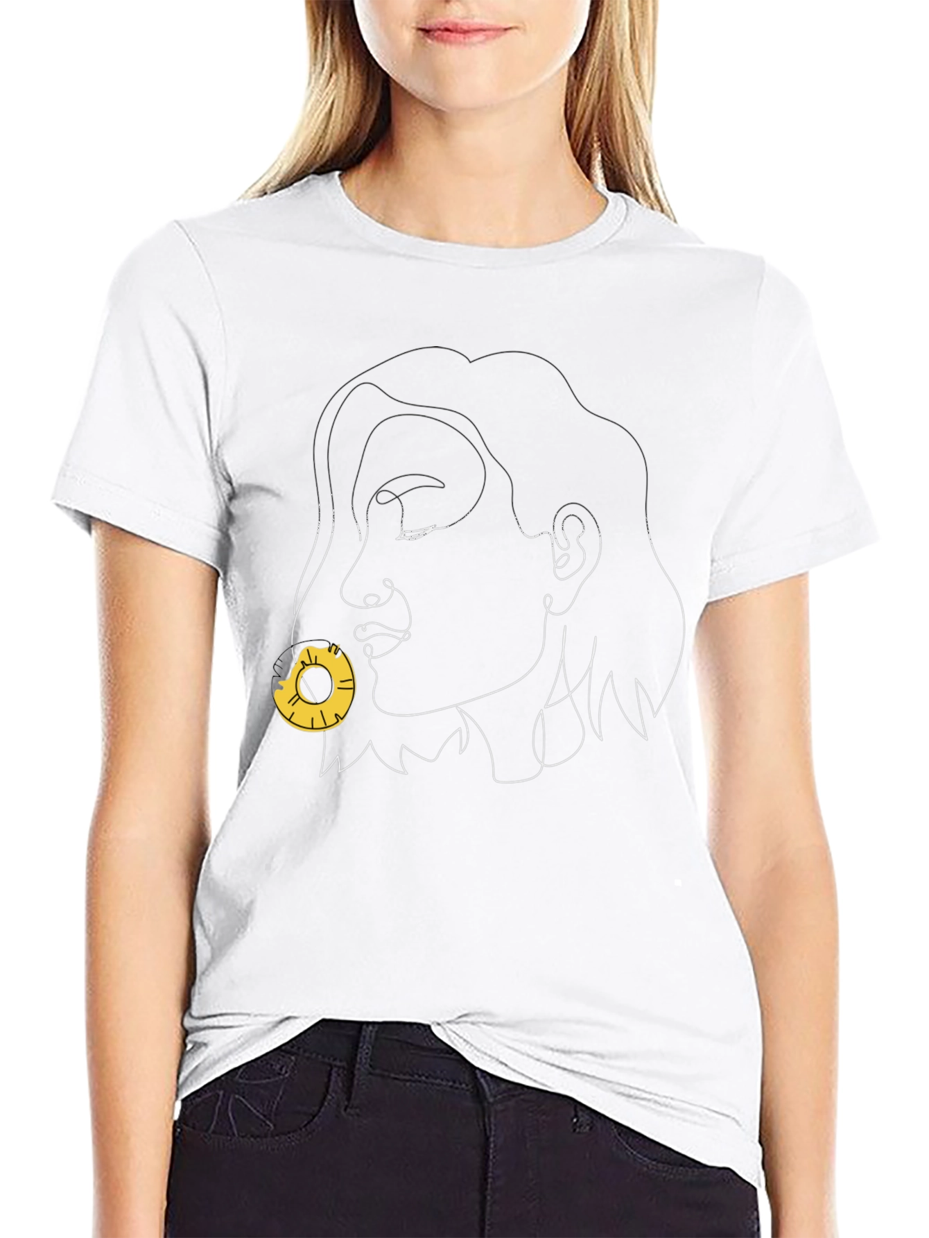 Abstract Face Pineapple Graphic Tee