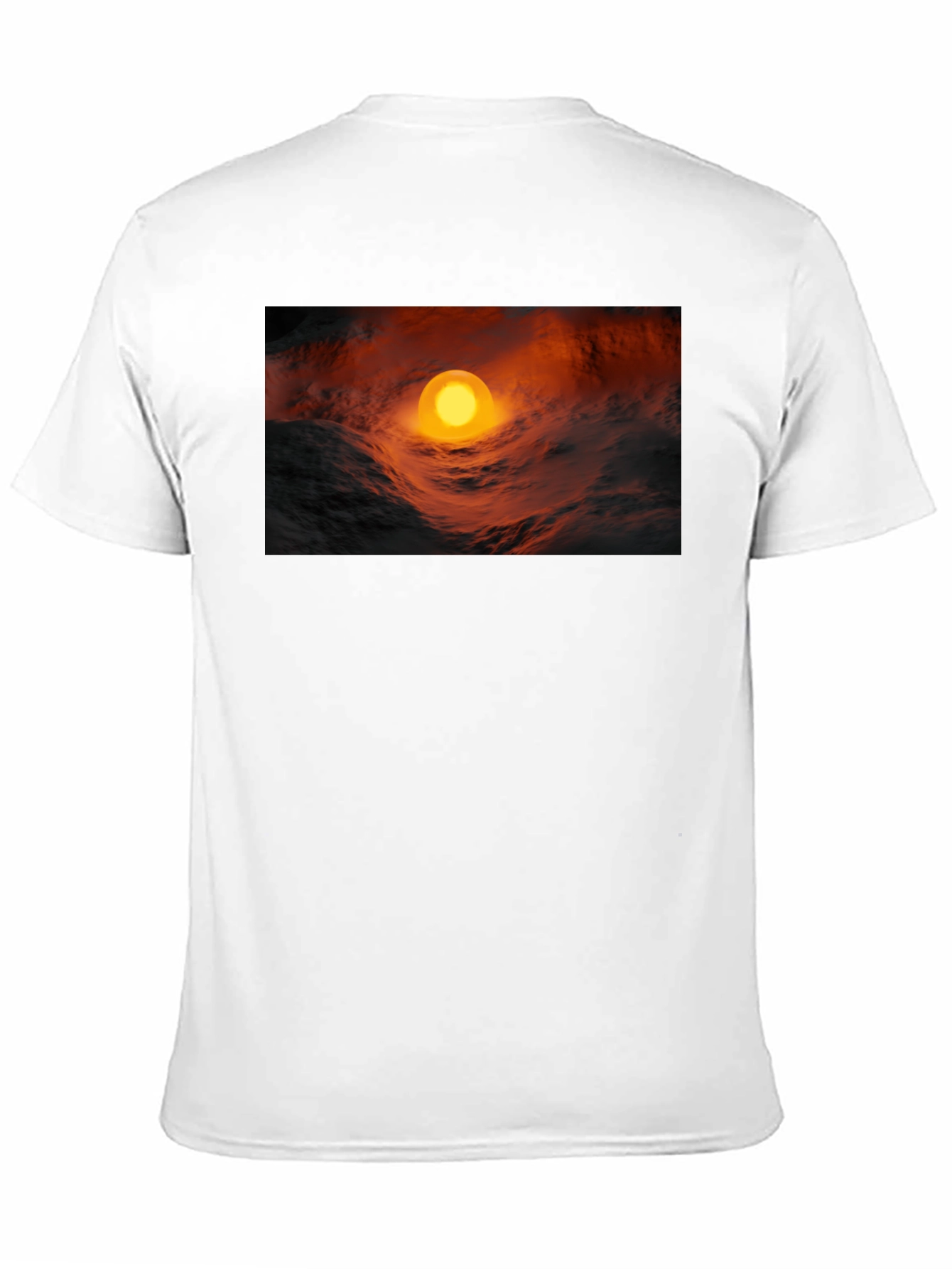 Fiery Orb Graphic Black T-Shirt