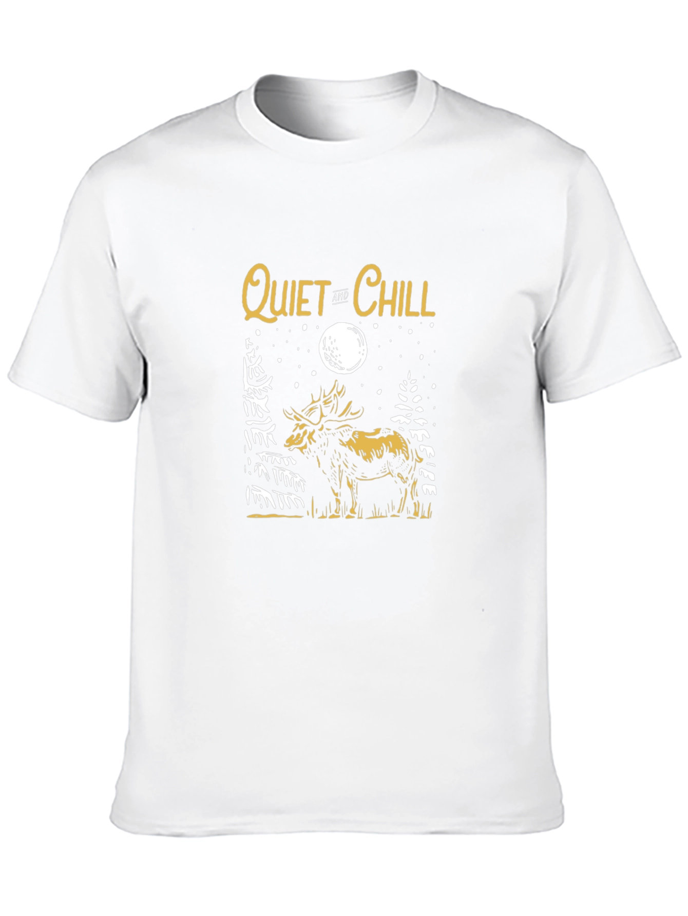 Quiet & Chill Moose Graphic Tee - Black