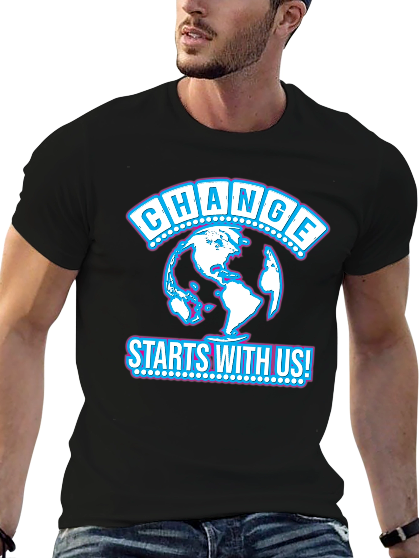 Change Starts With Us Black T-Shirt