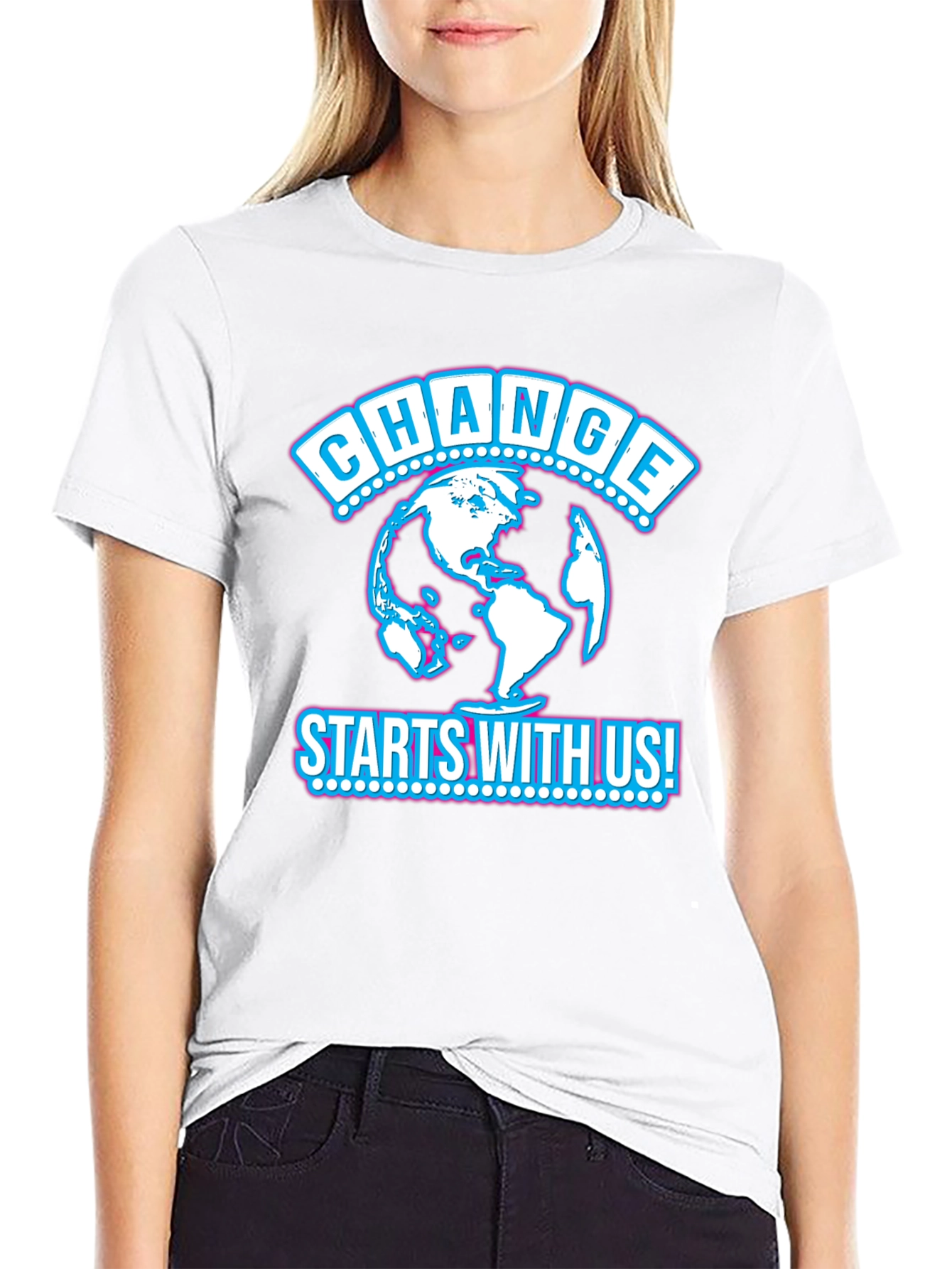 Change Starts With Us Black T-Shirt