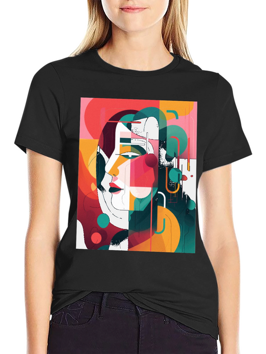 Abstract Art Graphic Tee - Modern Style Shirt