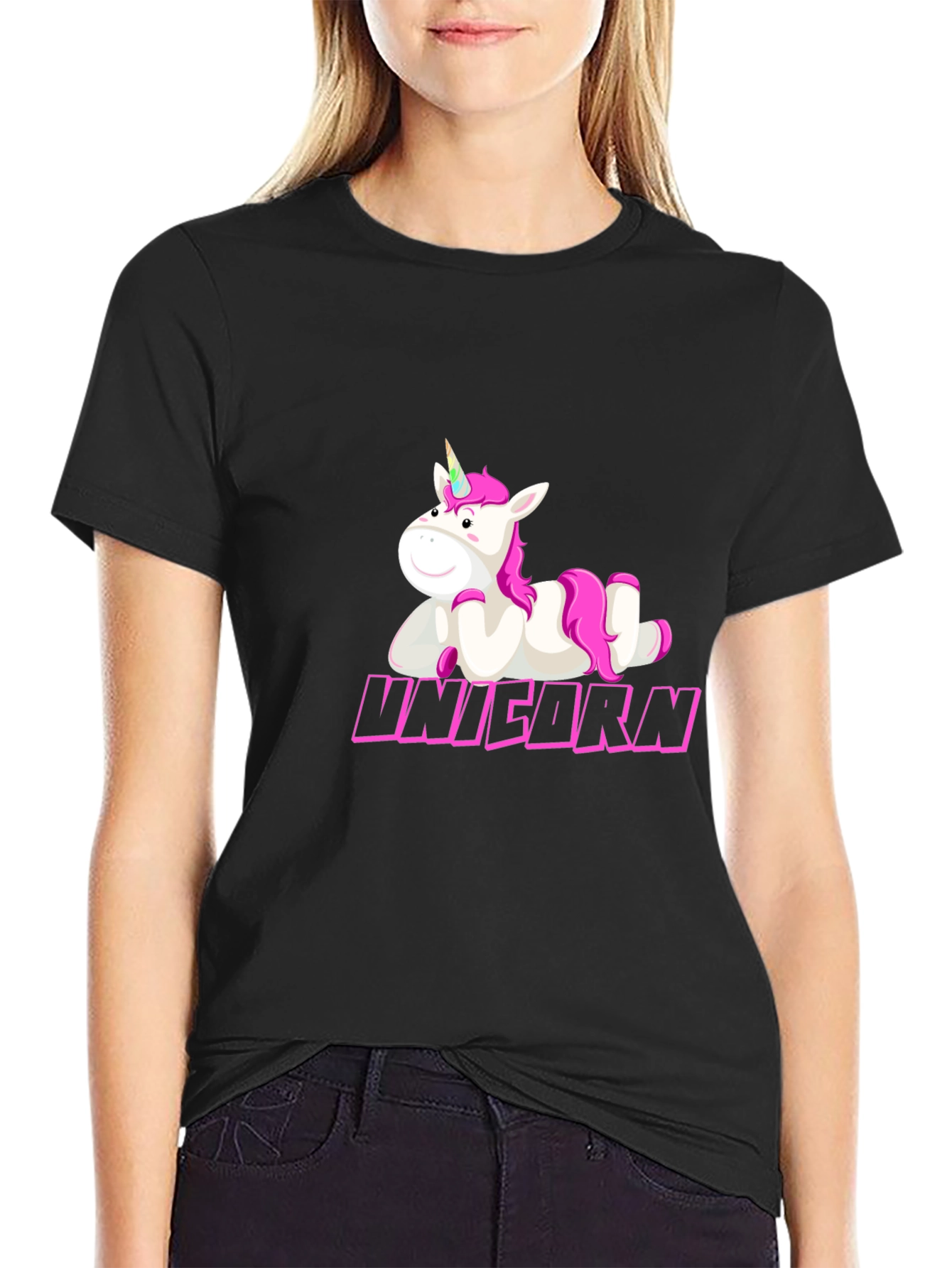 Unicorn Graphic Tee - Black