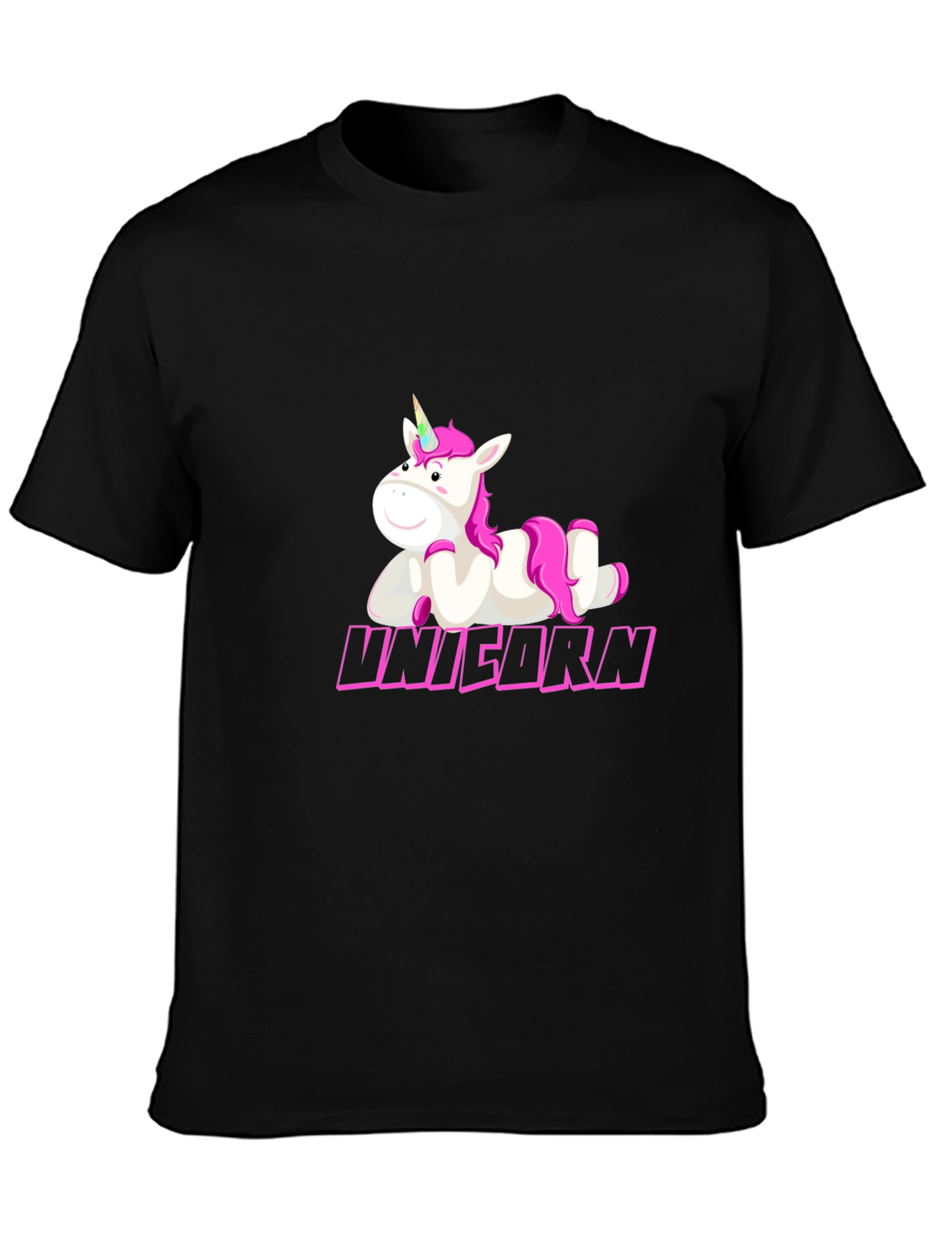 Unicorn Graphic Tee - Black