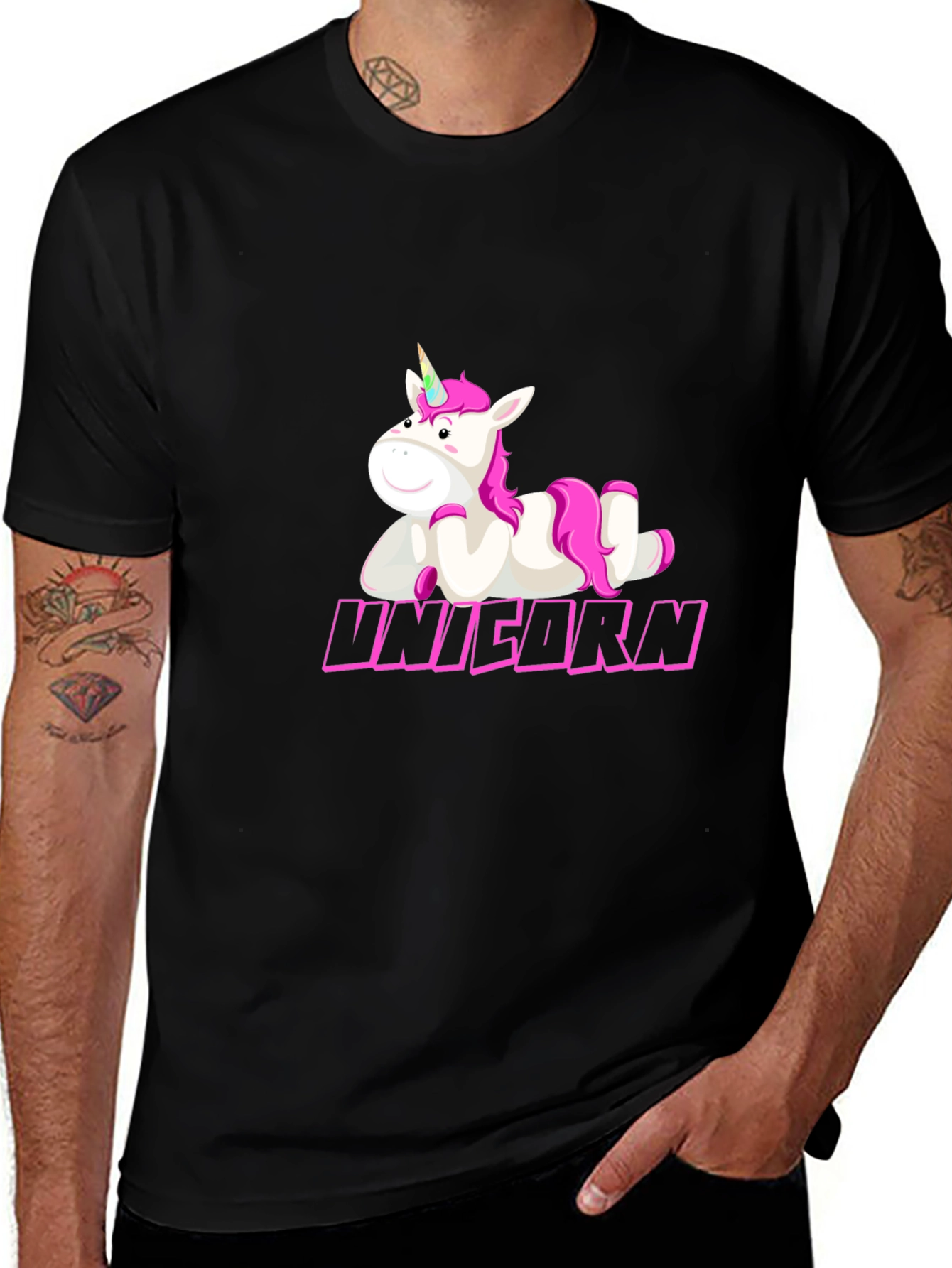 Unicorn Graphic Tee - Black
