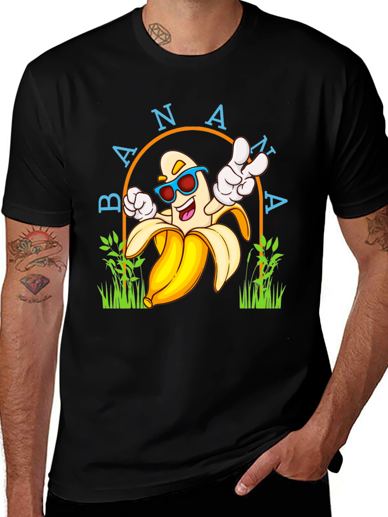 Cool Banana Graphic Tee - Unisex Black T-Shirt