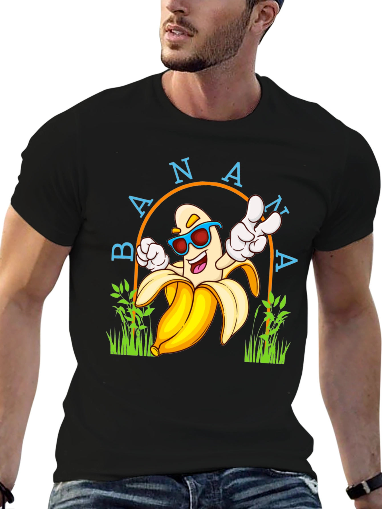 Cool Banana Graphic Tee - Unisex Black T-Shirt