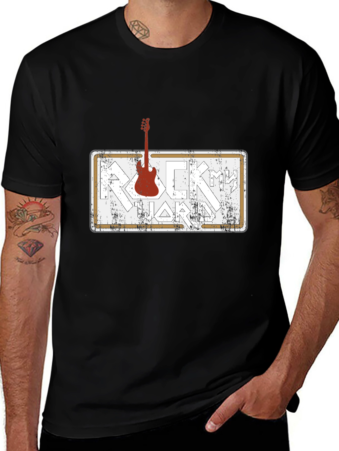 Rock Hard Guitar T-Shirt - Black
