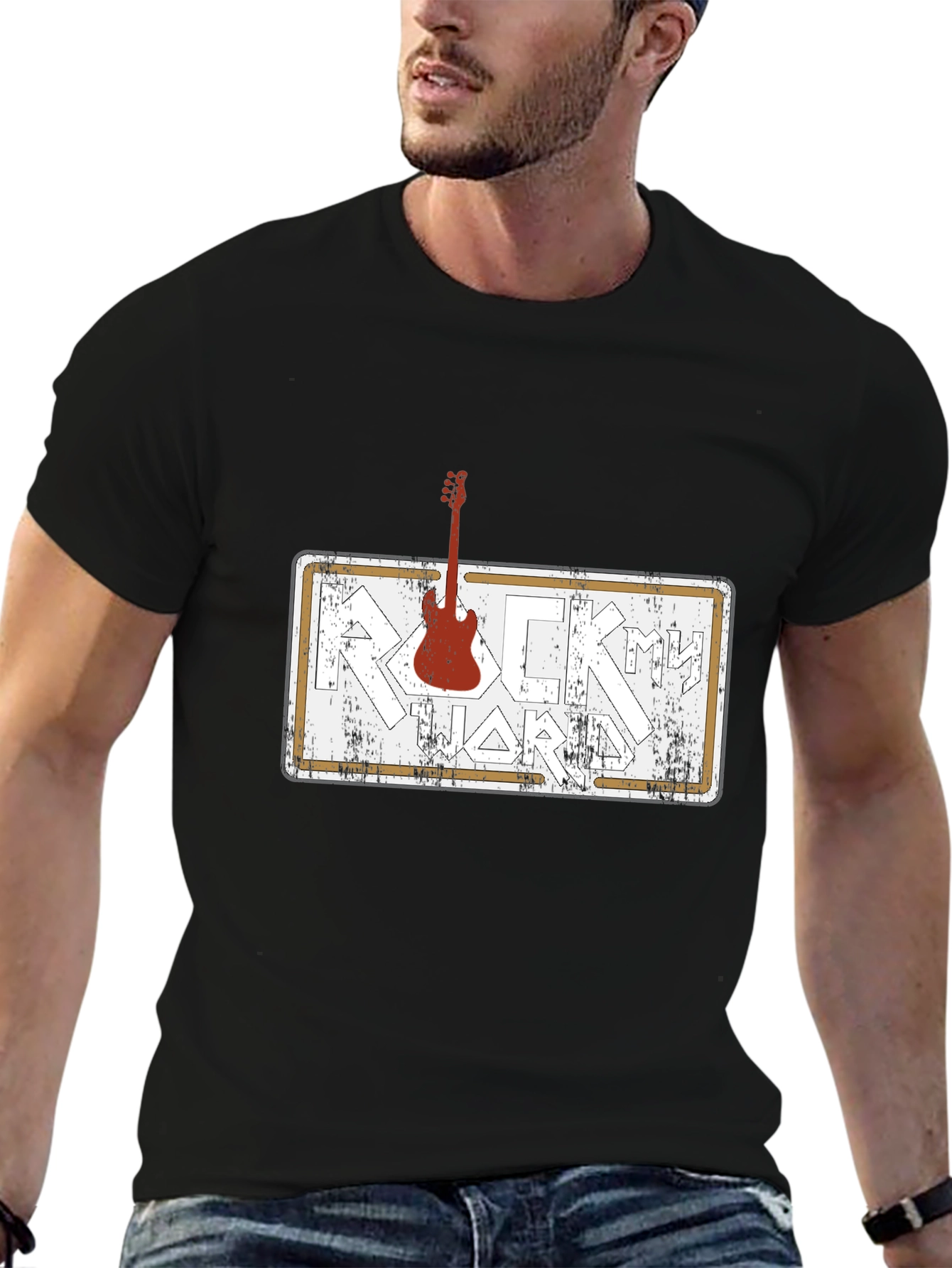Rock Hard Guitar T-Shirt - Black