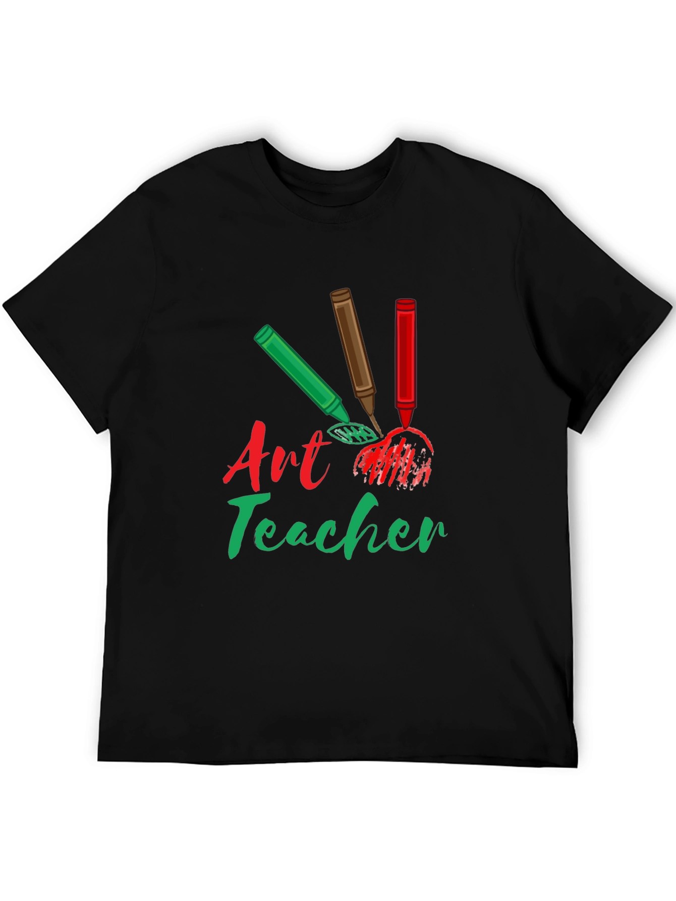 Art Teacher T-Shirt: Crayon Design Teacher Gift