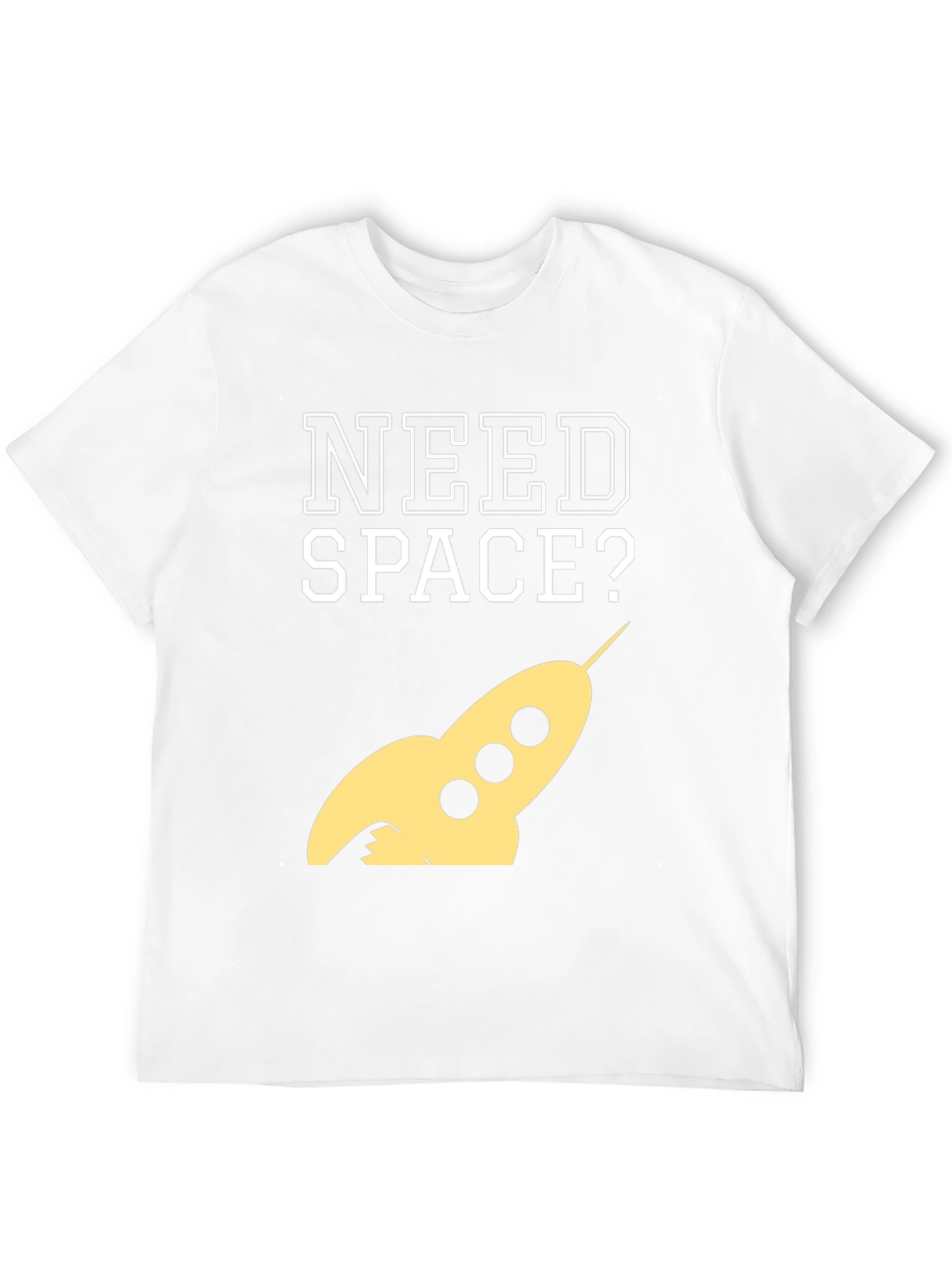 Need Space? Rocket Graphic Tee - Black Cotton T-Shirt