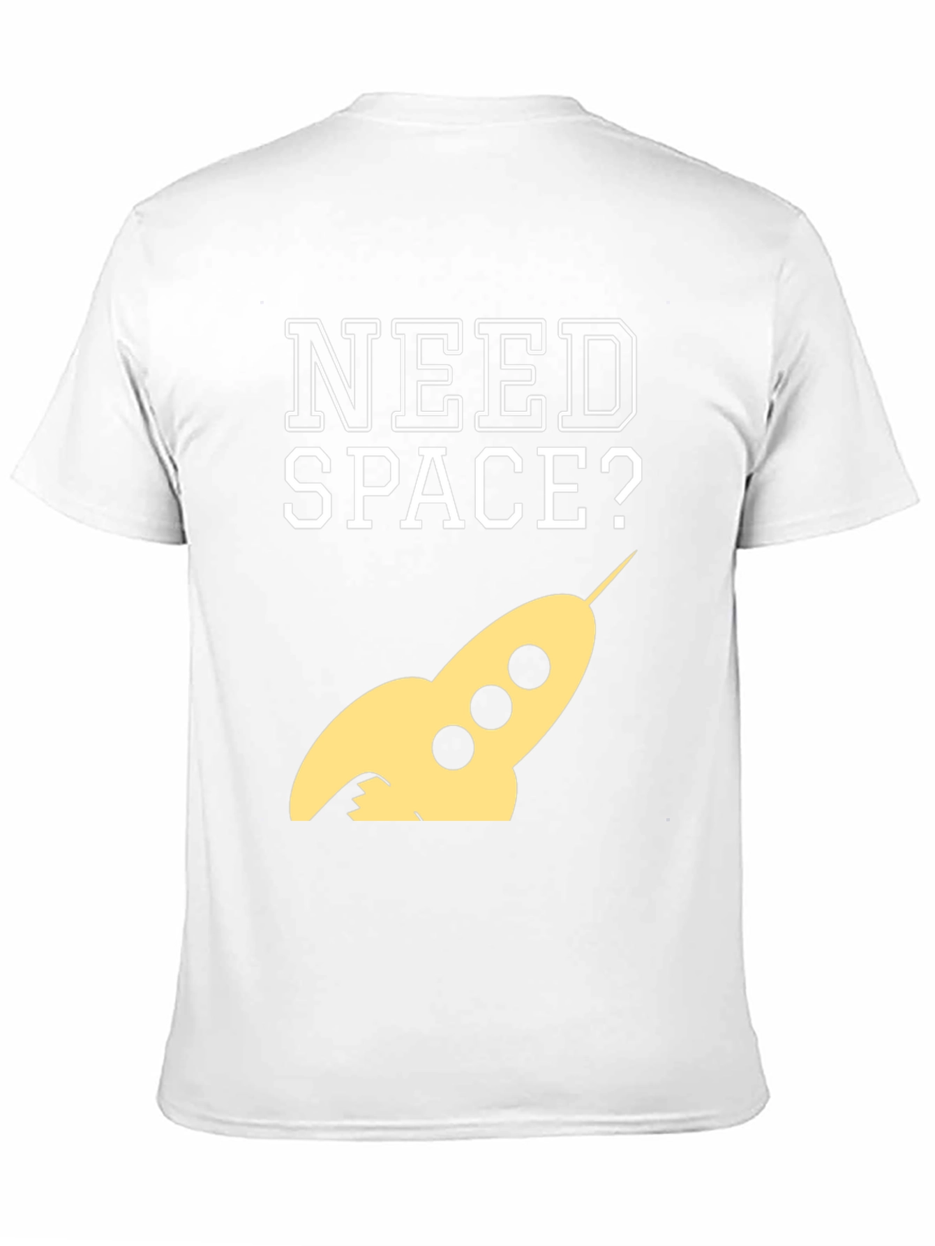Need Space? Rocket Graphic Tee - Black Cotton T-Shirt