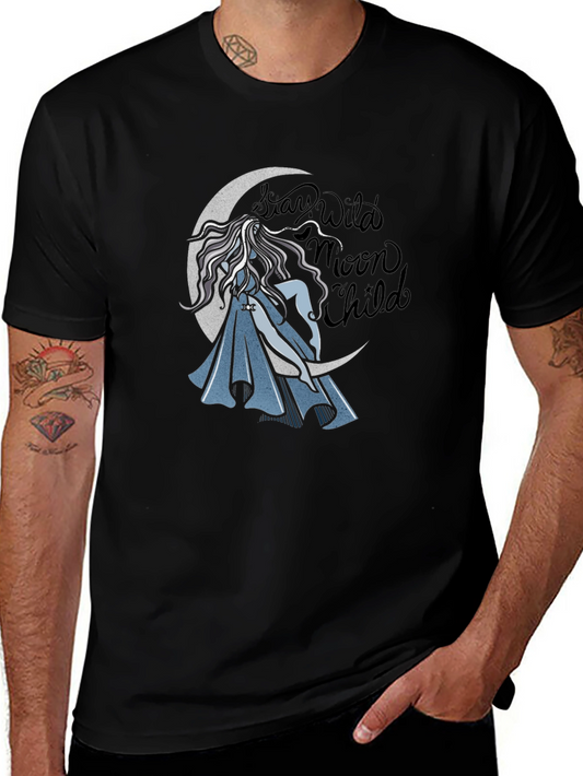 Stay Wild Moon Child Black Graphic Tee