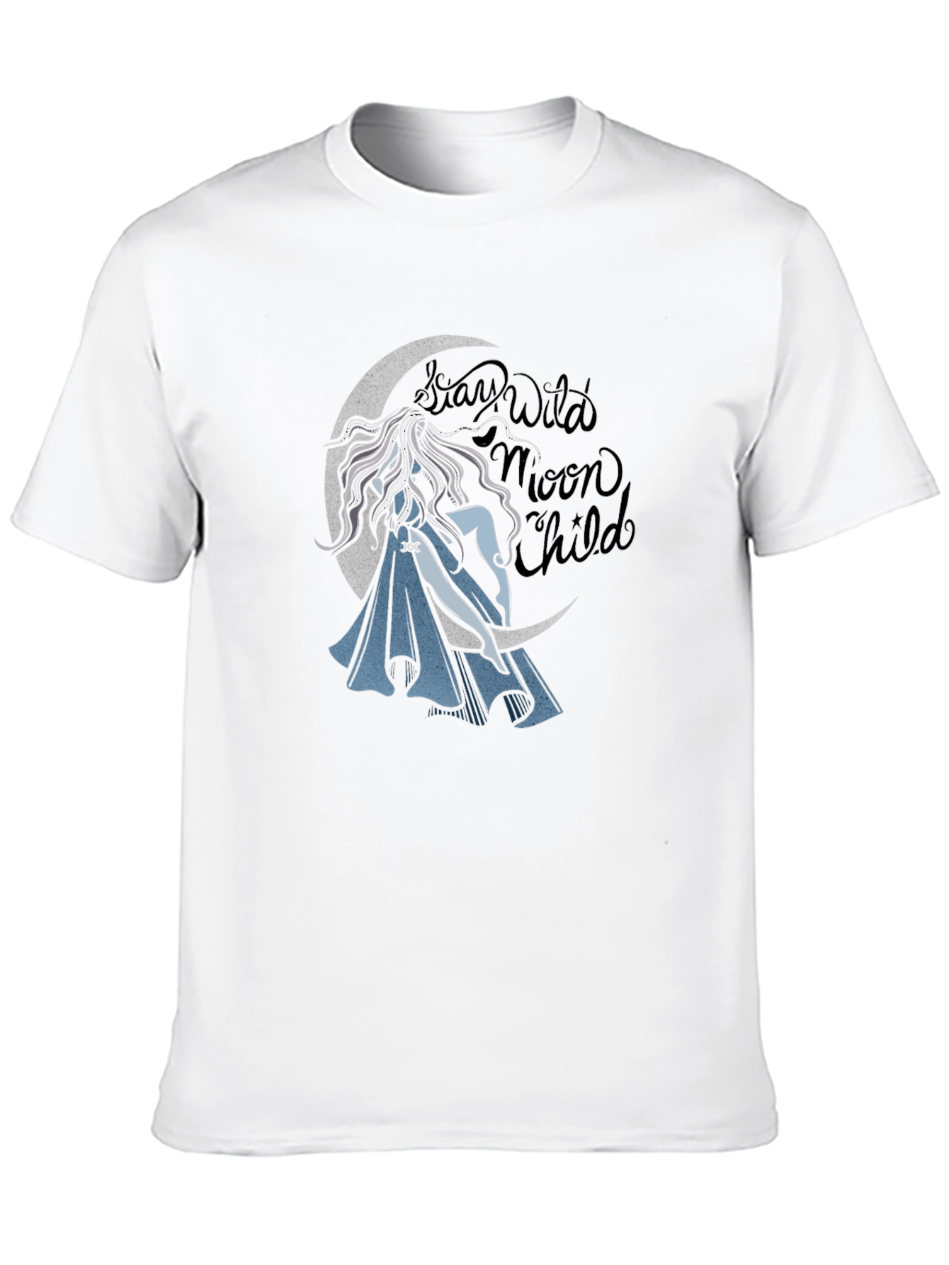 Stay Wild Moon Child Black Graphic Tee