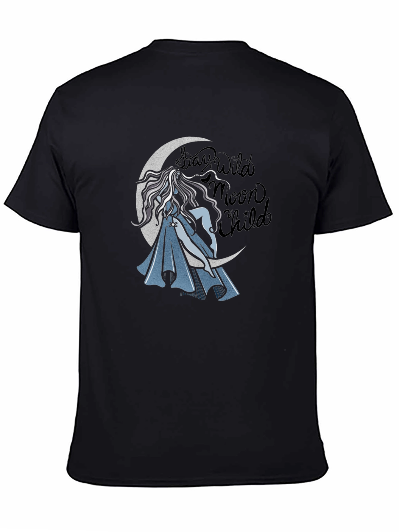 Stay Wild Moon Child Black Graphic Tee
