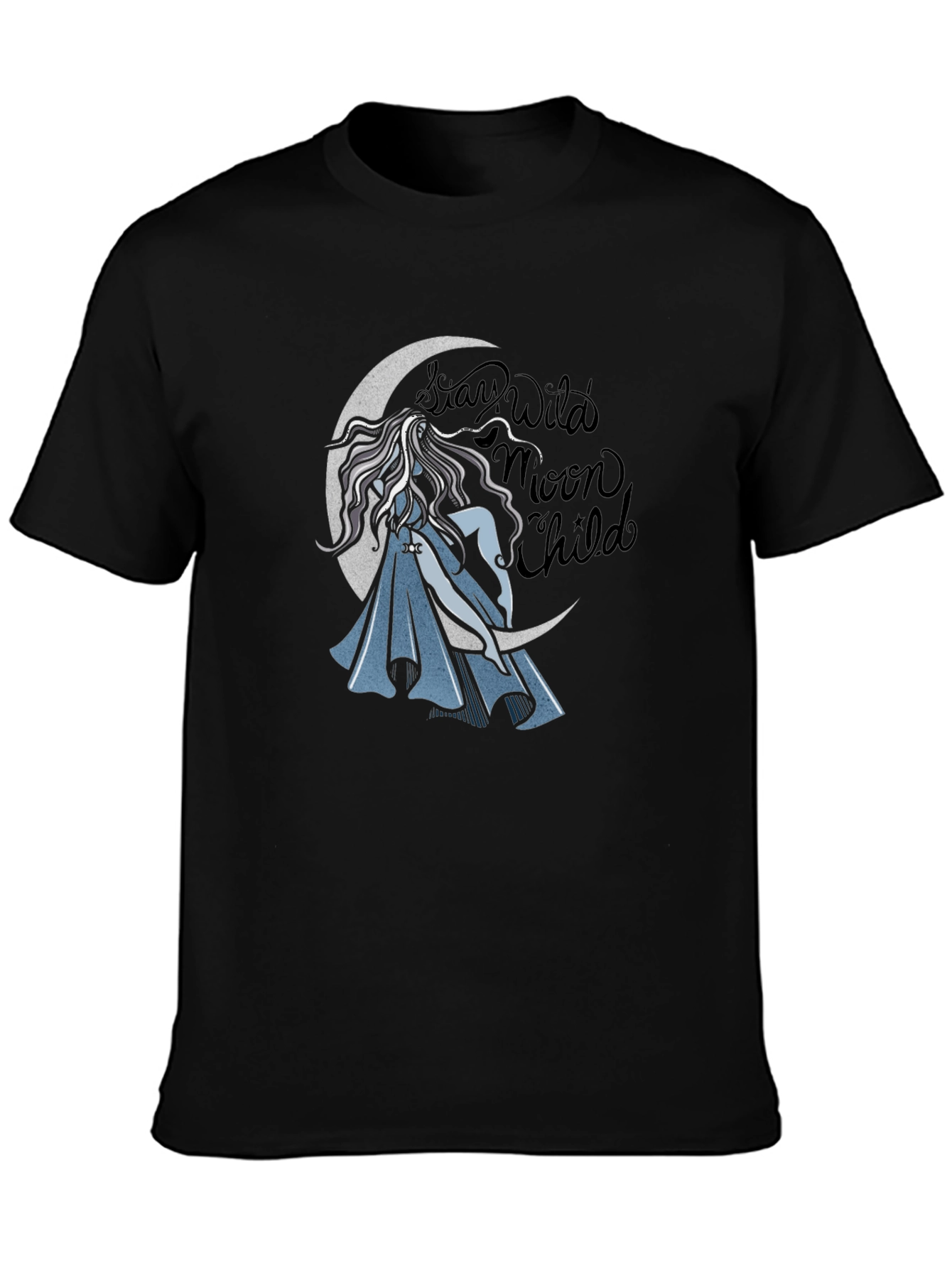 Stay Wild Moon Child Black Graphic Tee