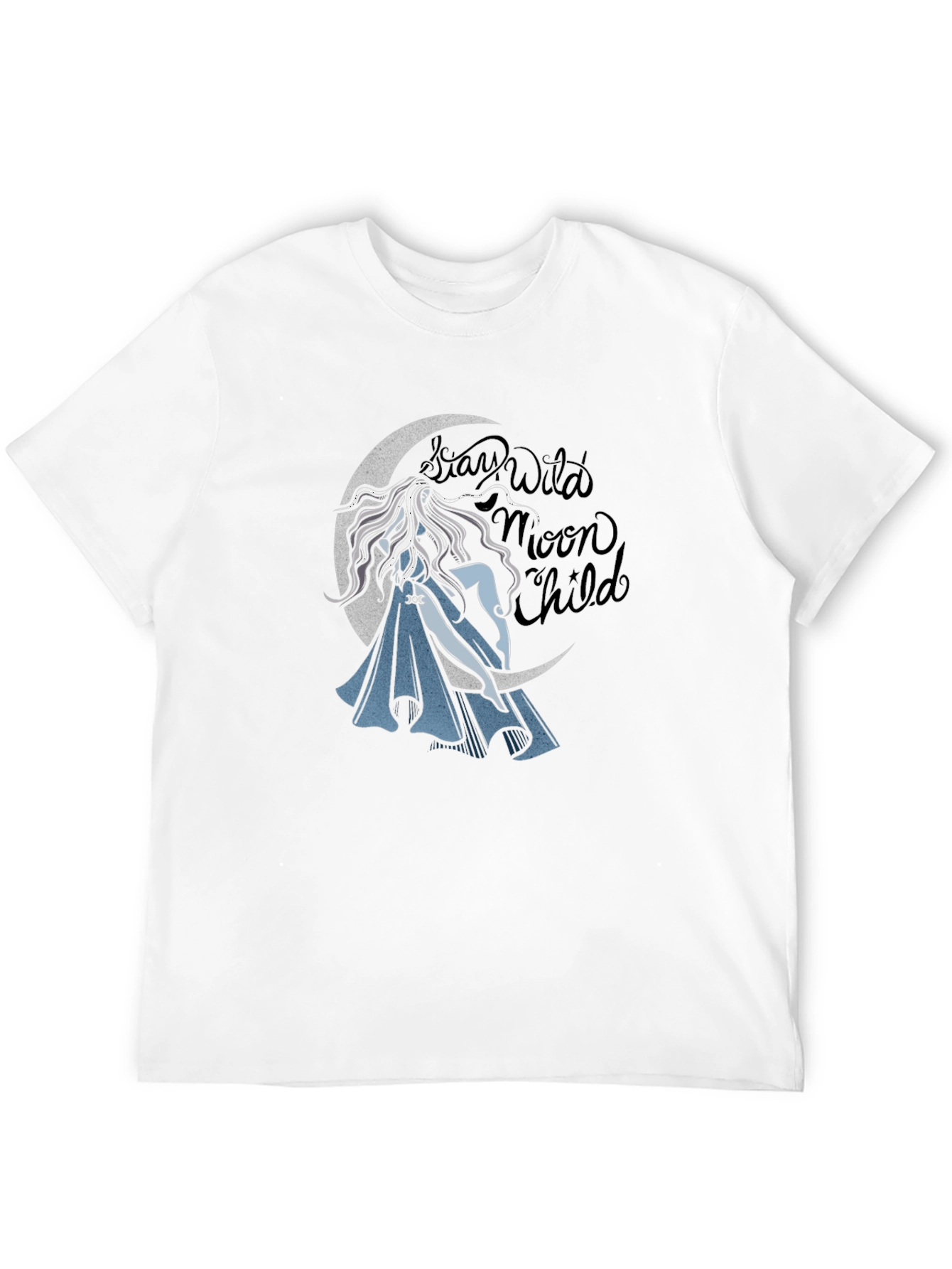 Stay Wild Moon Child Black Graphic Tee