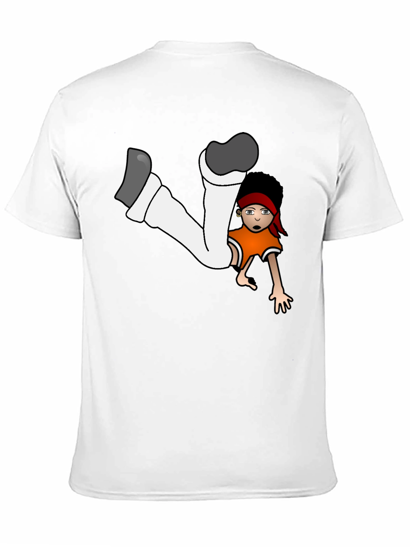 Cartoon Dancer Graphic T-Shirt Black