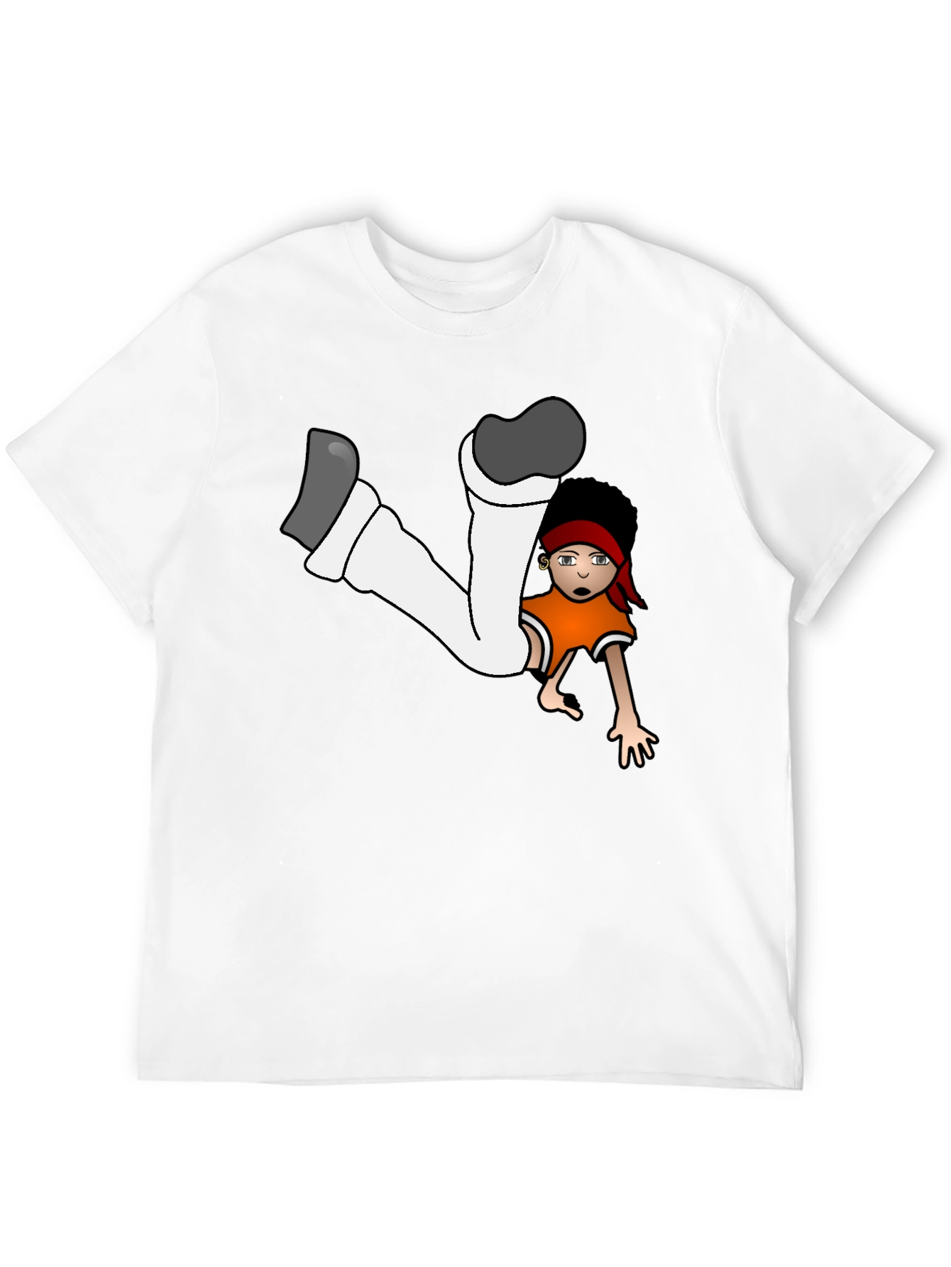Cartoon Dancer Graphic T-Shirt Black