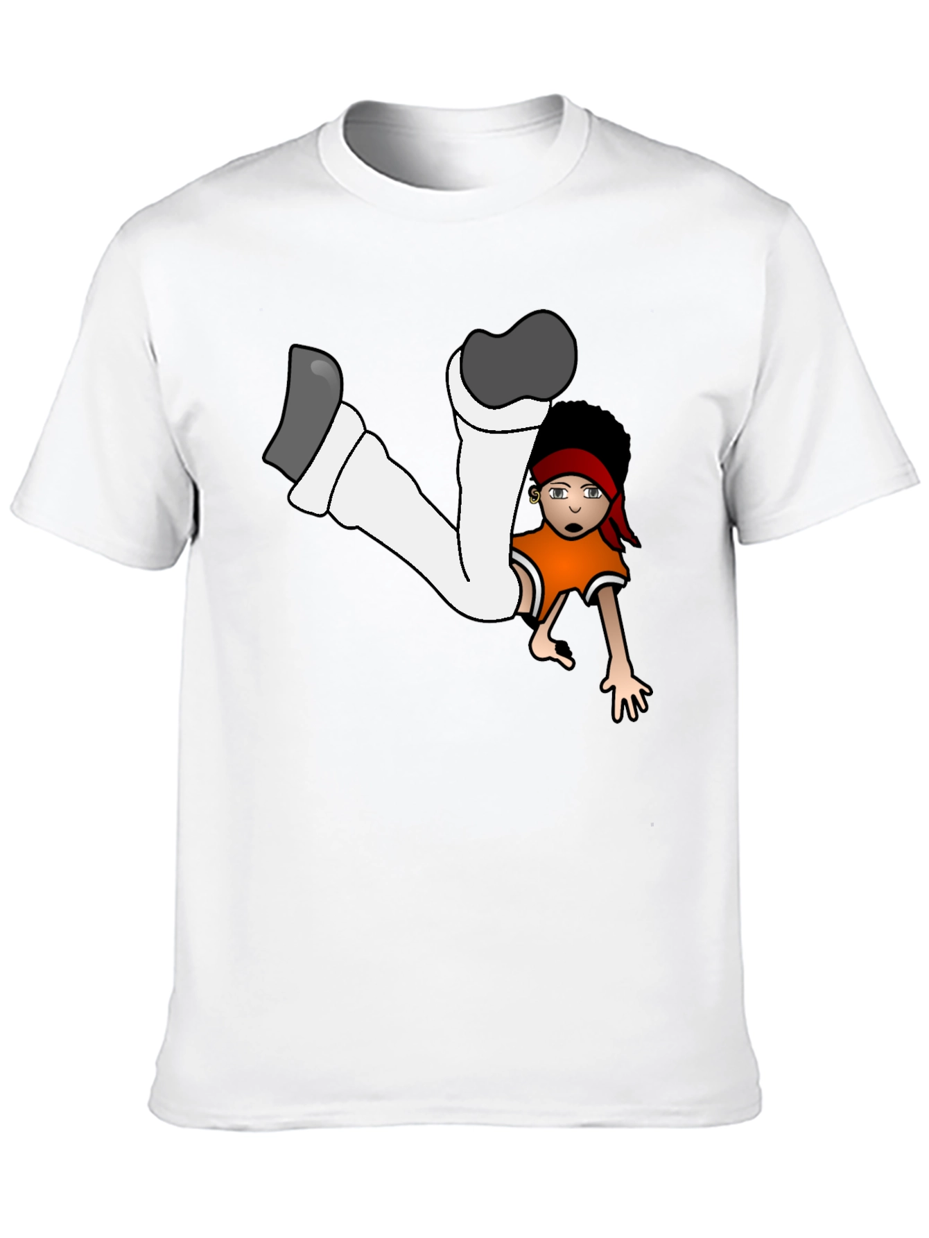 Cartoon Dancer Graphic T-Shirt Black