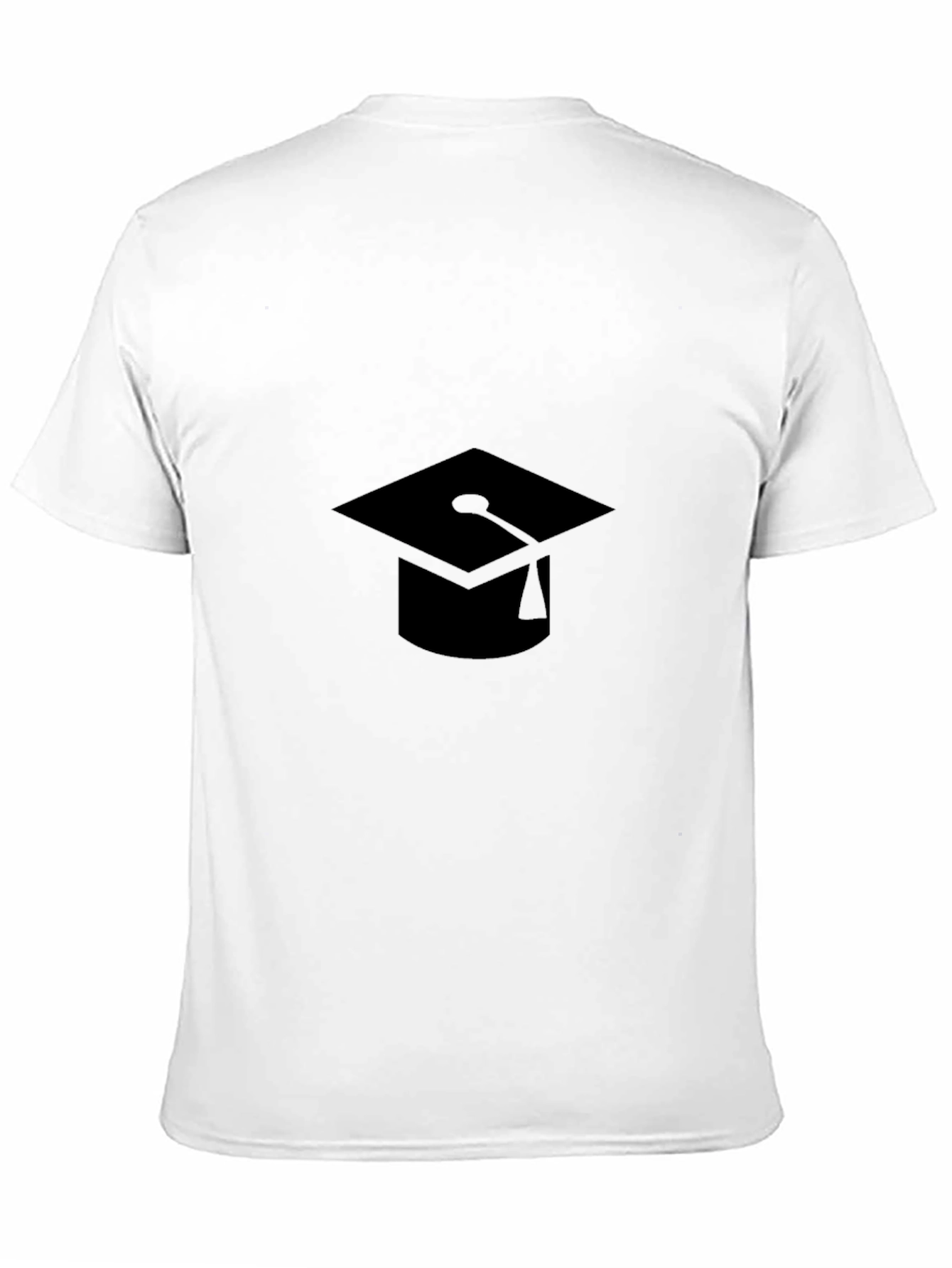 Graduation Cap Graphic Black T-Shirt