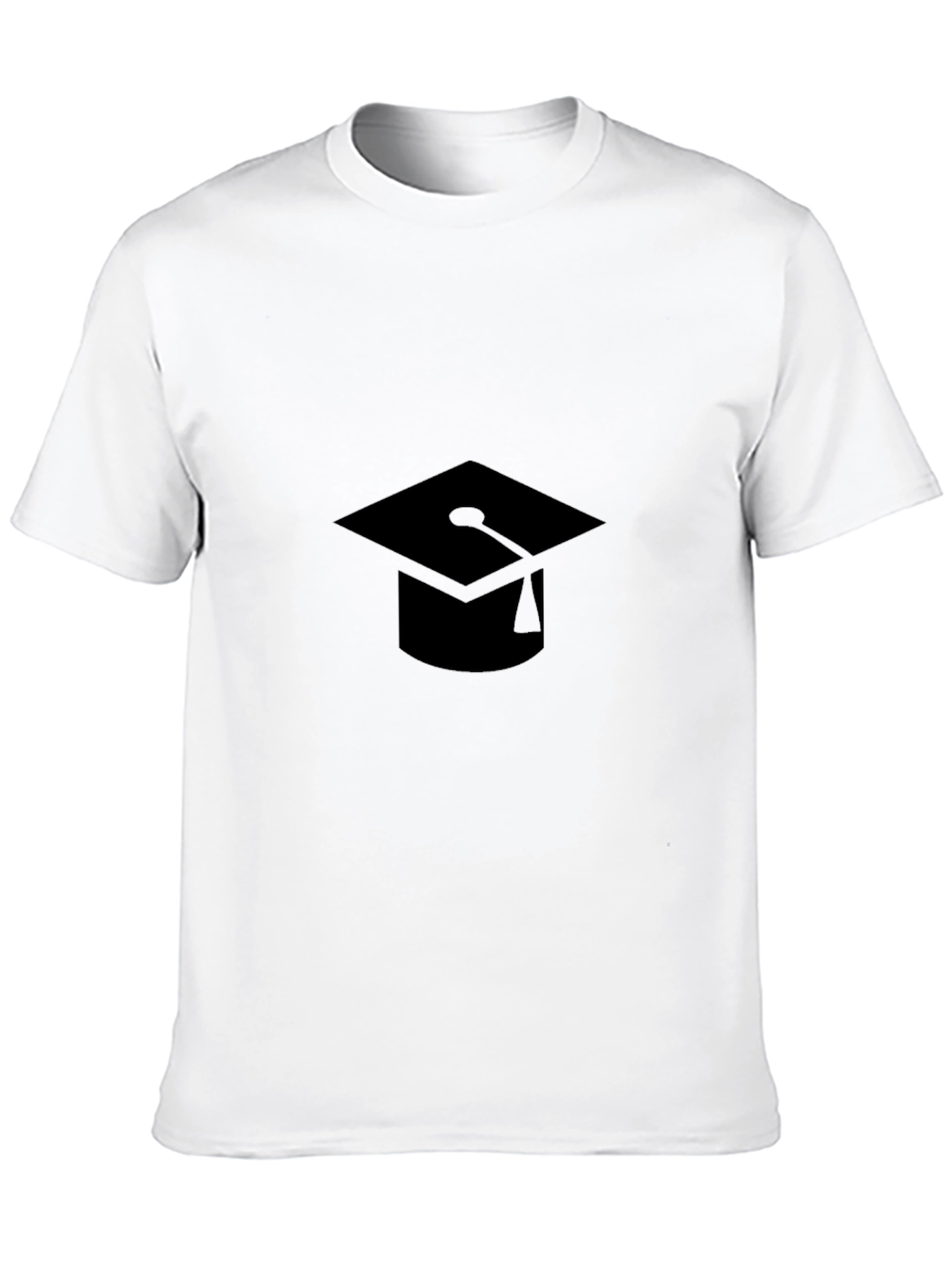 Graduation Cap Graphic Black T-Shirt