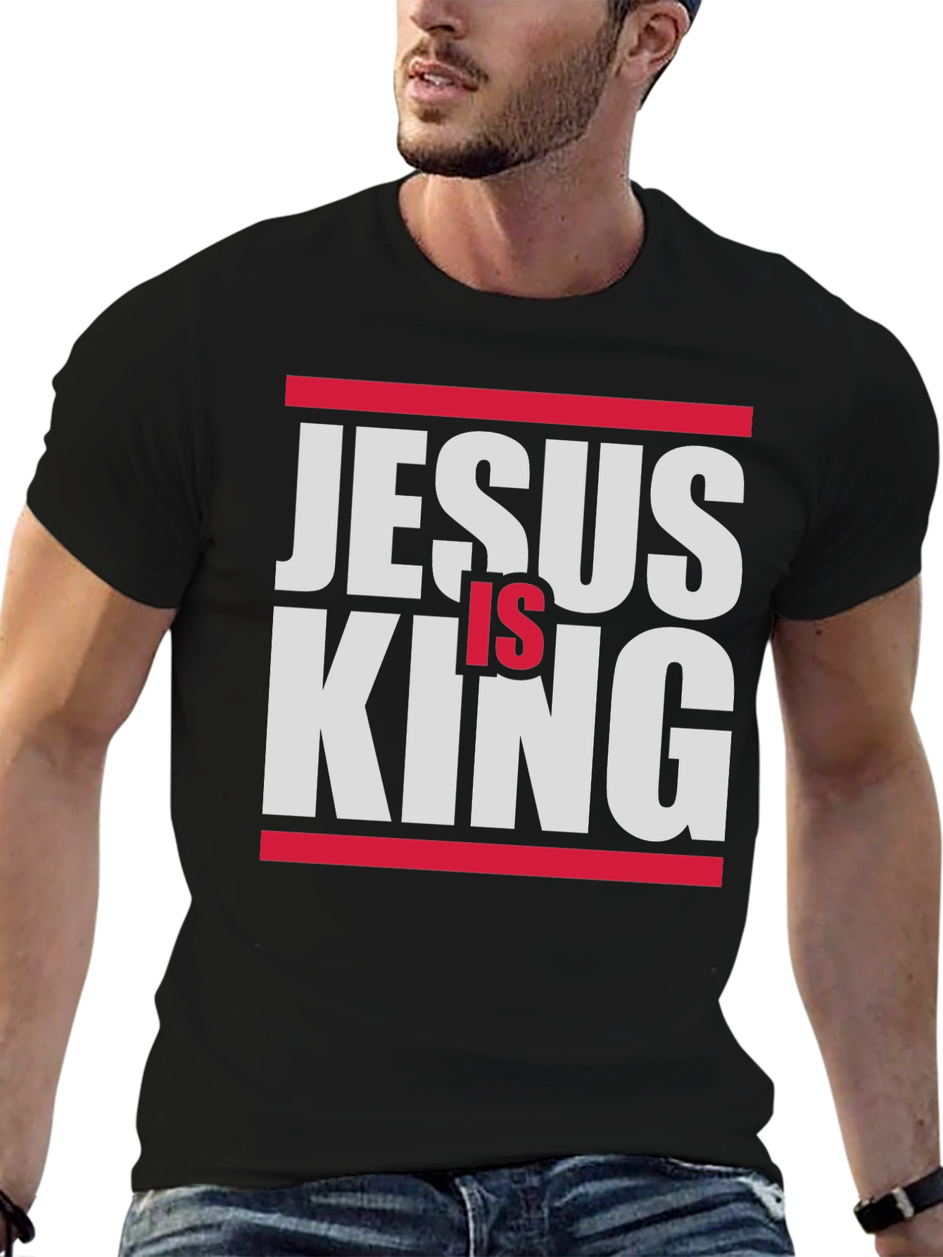 Jesus is King Graphic Tee - Stylish Christian T-Shirt