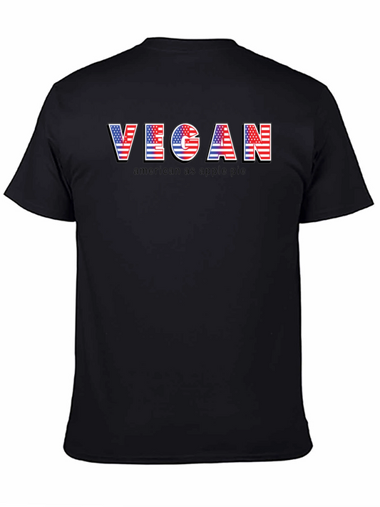 Vegan American Apple Pie Patriotic T-Shirt