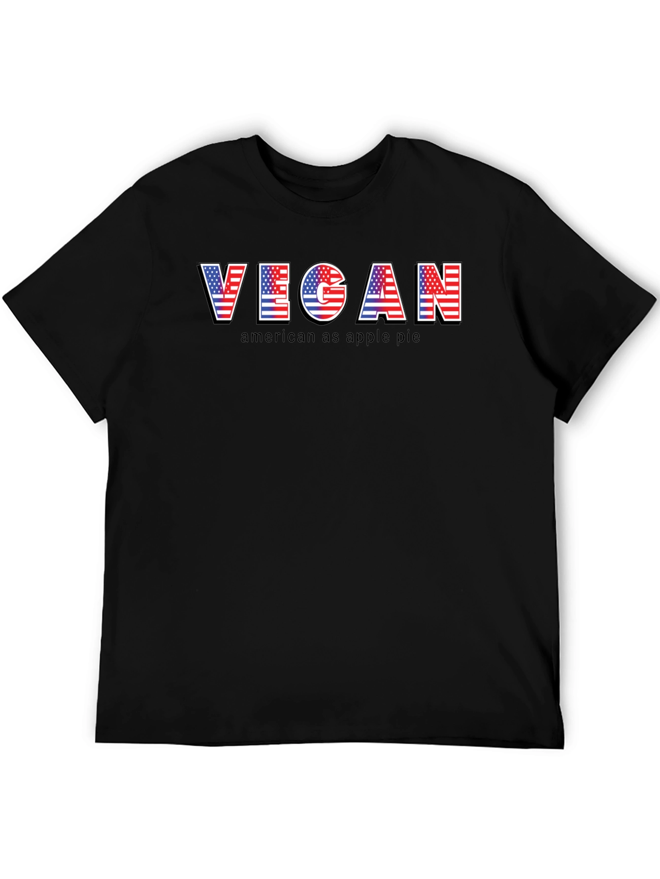 Vegan American Apple Pie Patriotic T-Shirt