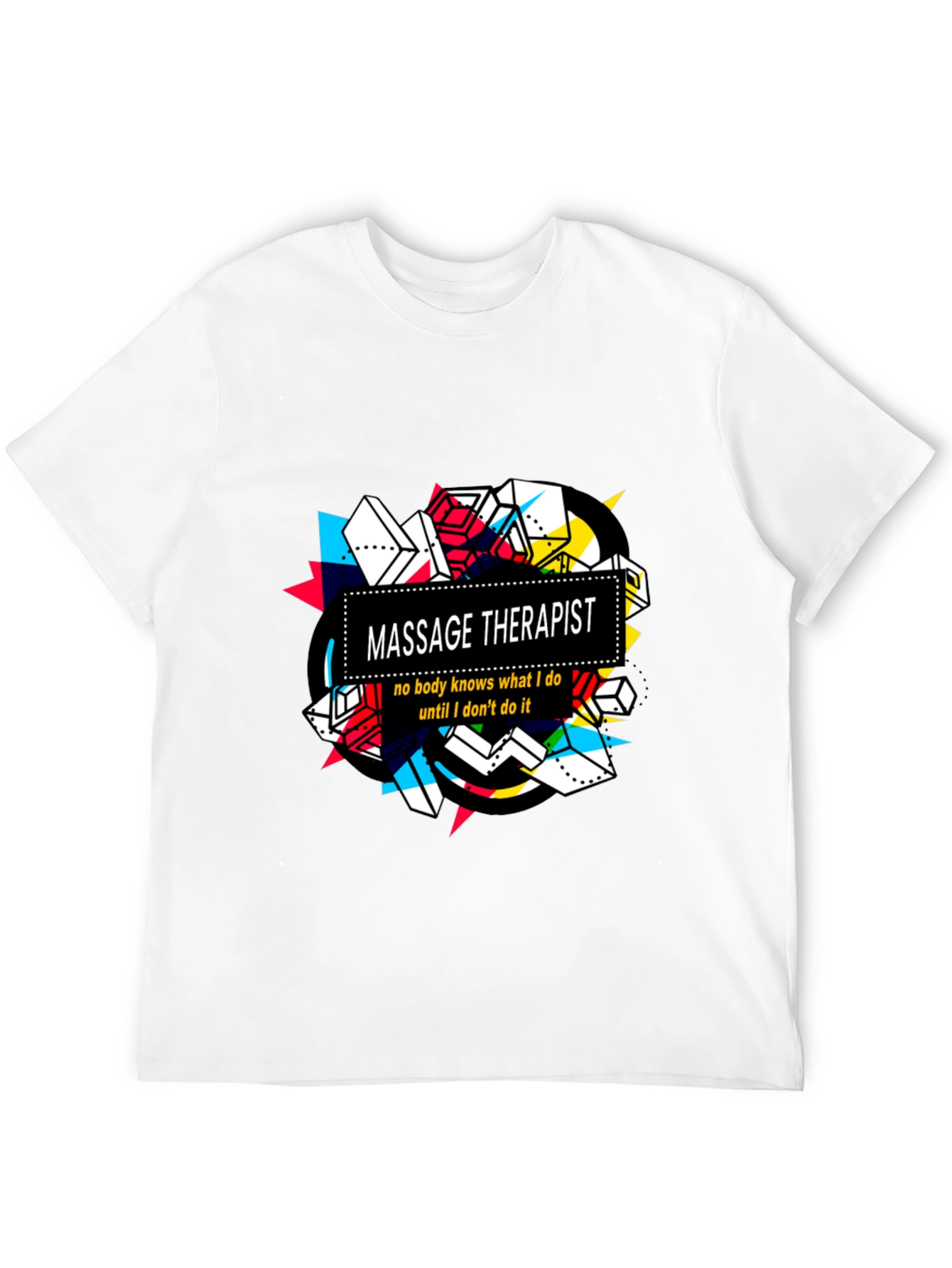 Massage Therapist T-Shirt - Unique Geometric Design