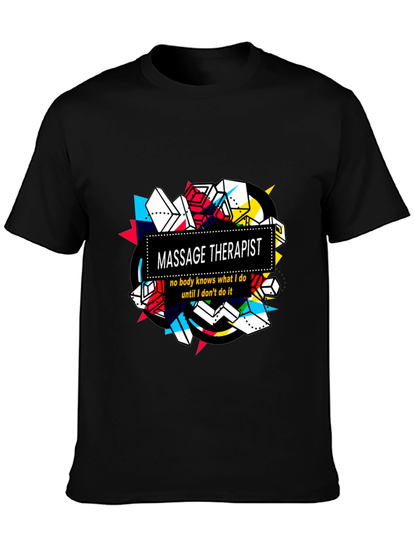 Massage Therapist T-Shirt - Unique Geometric Design