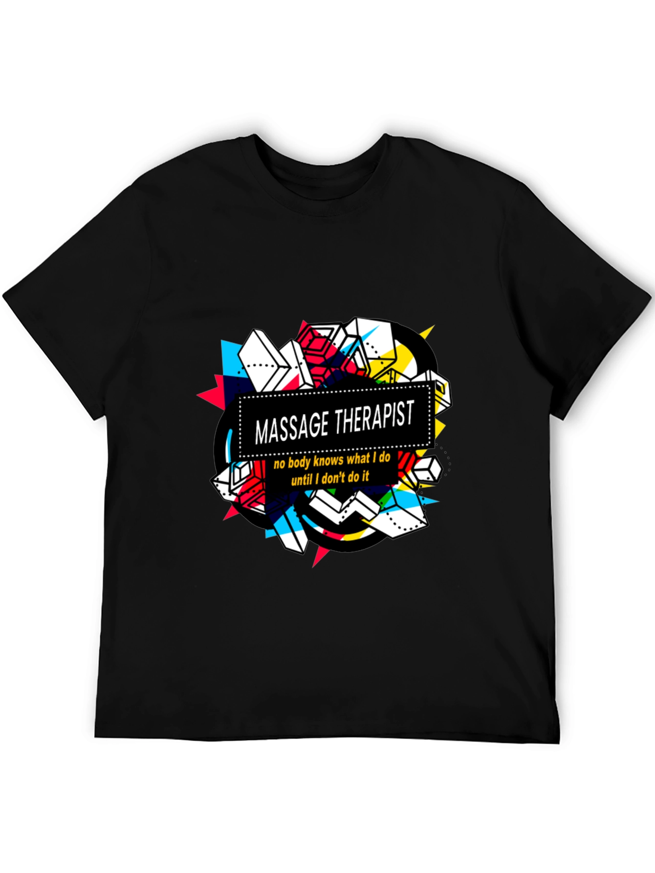 Massage Therapist T-Shirt - Unique Geometric Design
