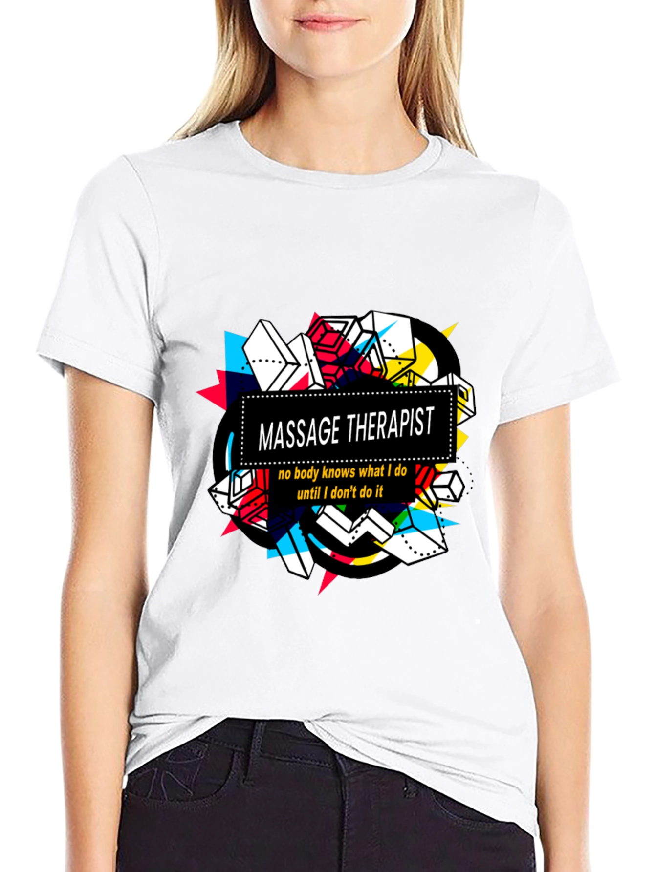 Massage Therapist T-Shirt - Unique Geometric Design