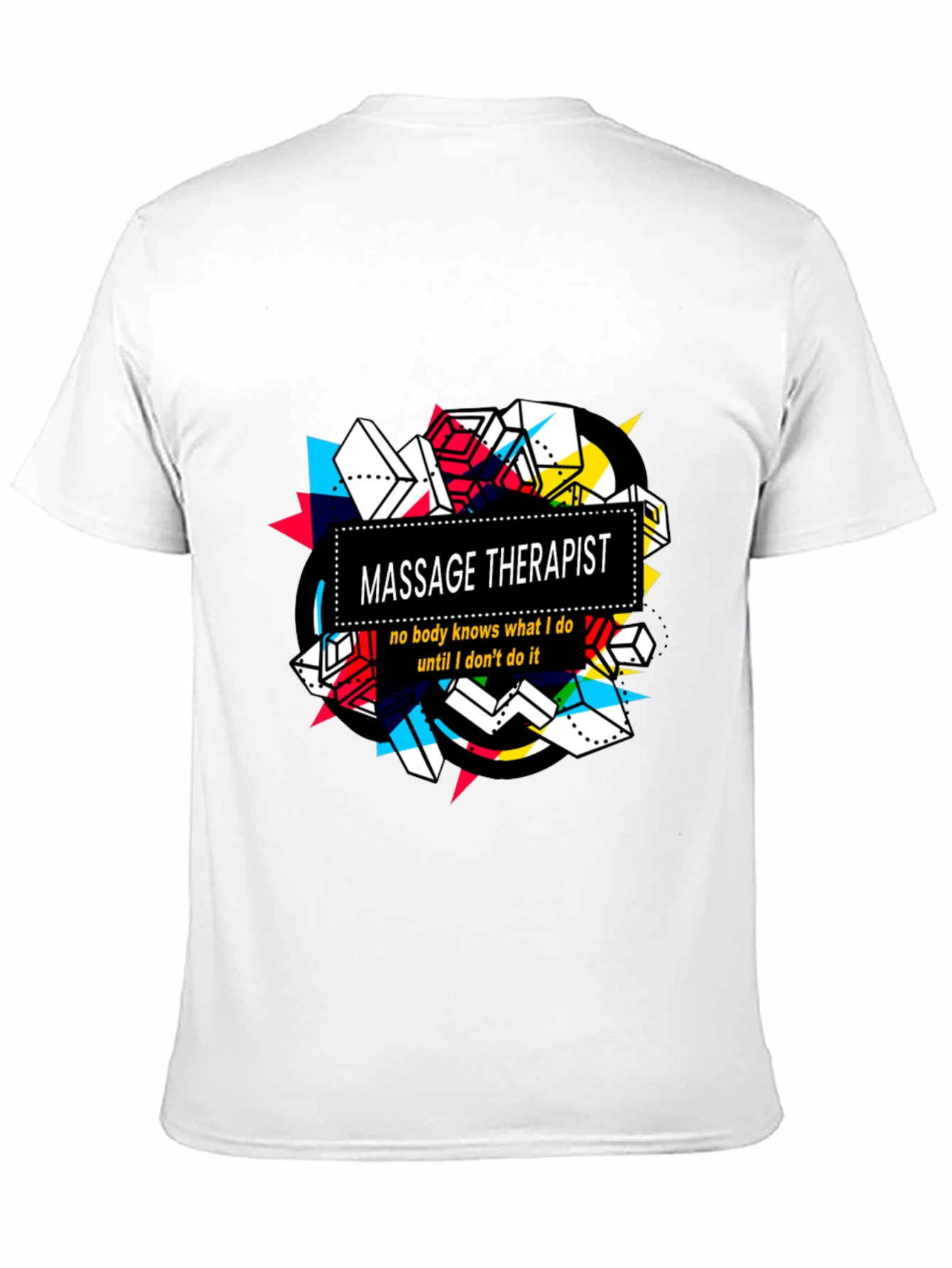 Massage Therapist T-Shirt - Unique Geometric Design