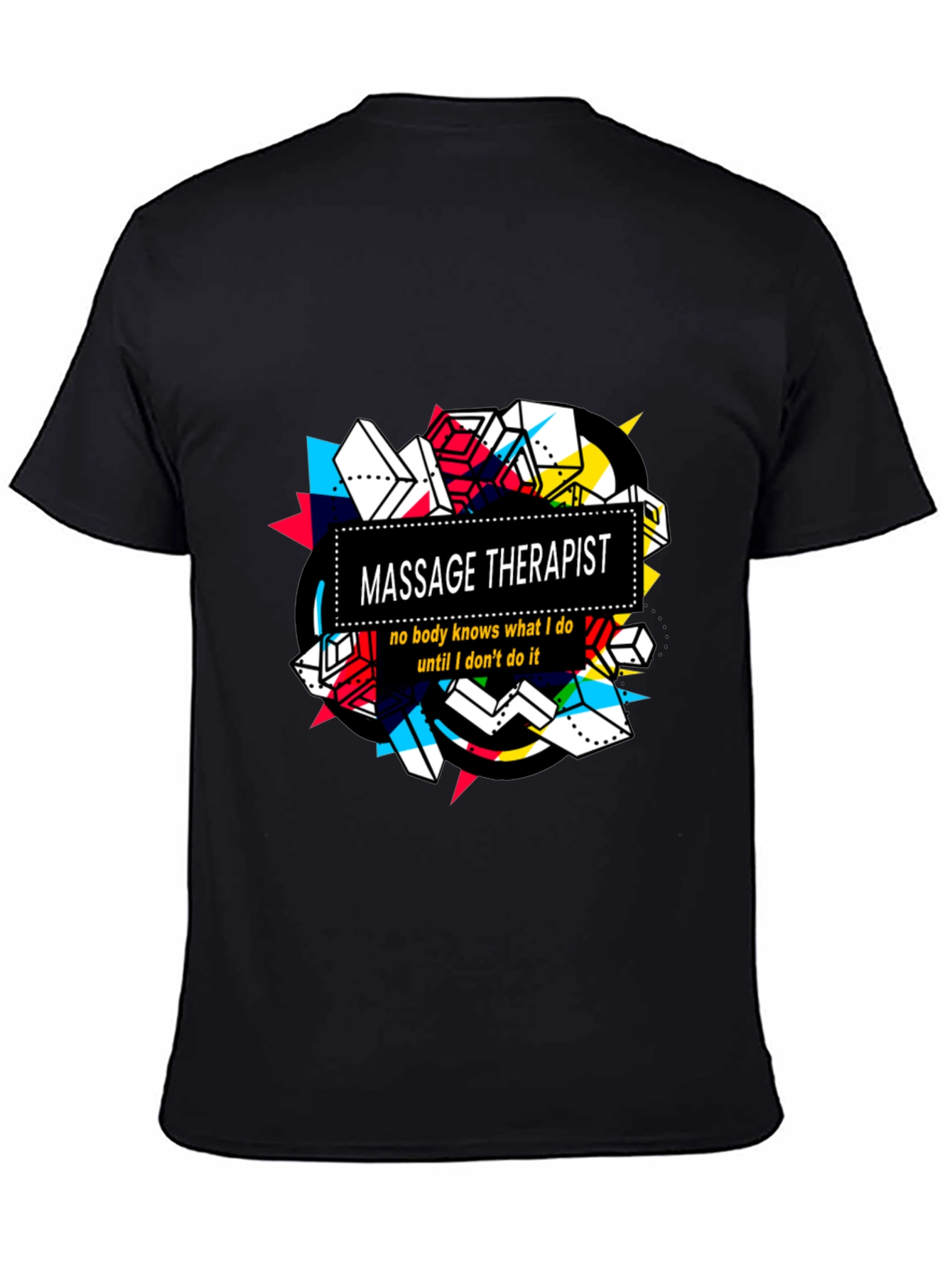 Massage Therapist T-Shirt - Unique Geometric Design