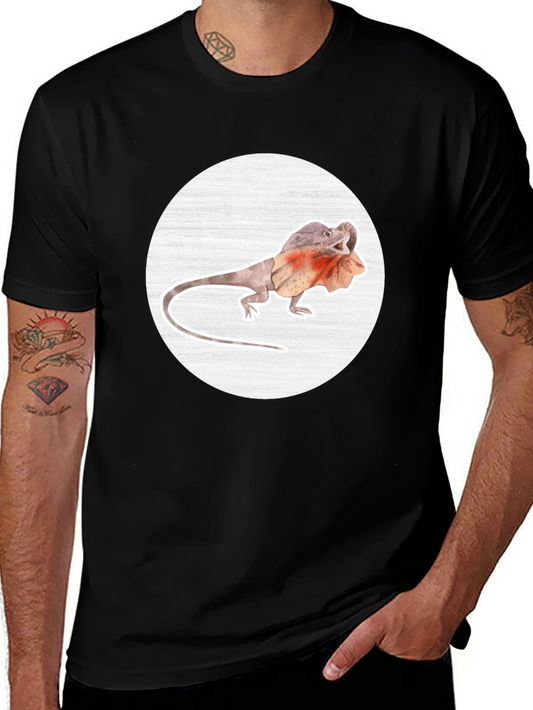 Frilled-Neck Lizard Graphic Tee - Unique Animal T-Shirt