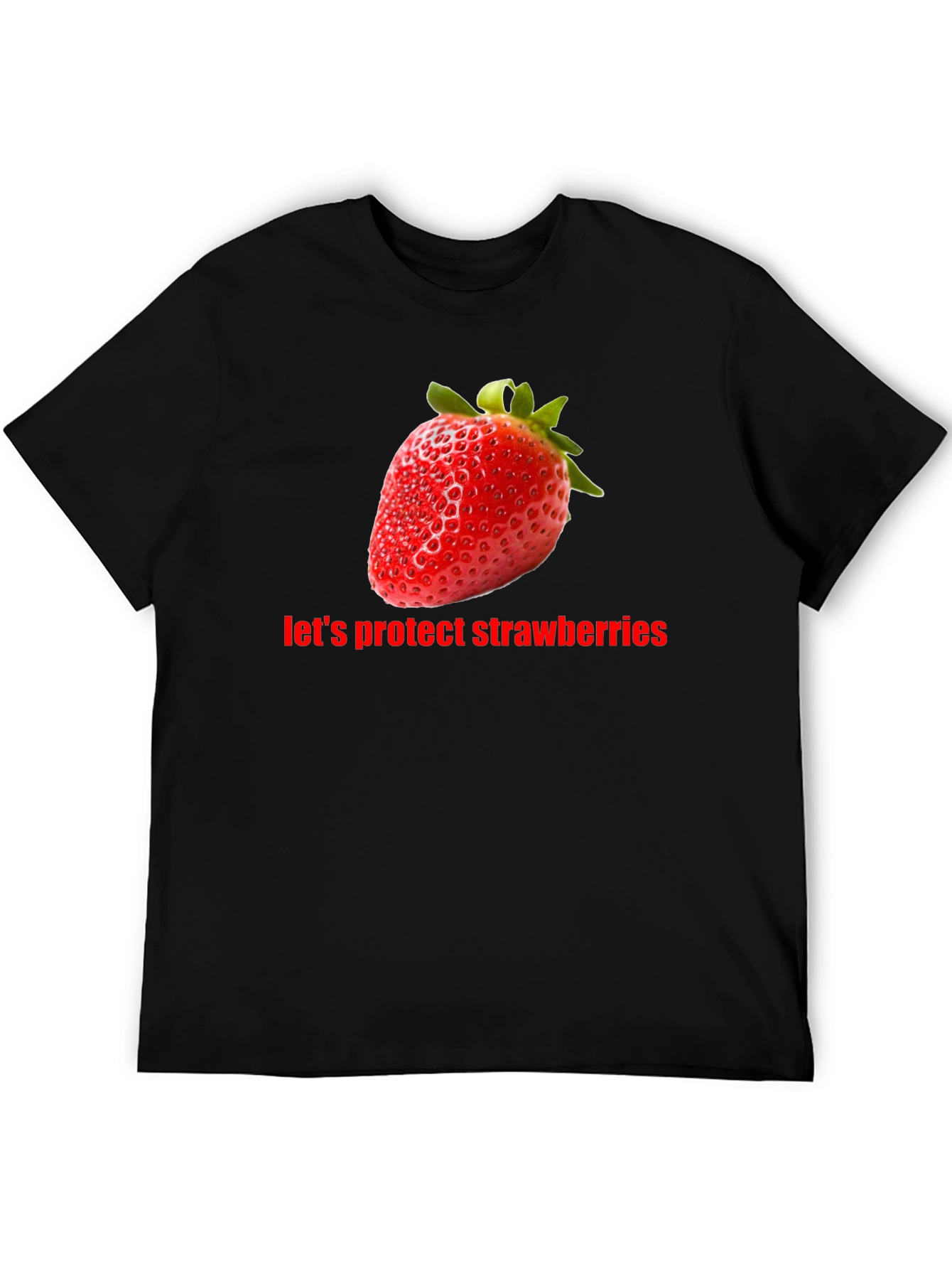 Protect Strawberries Tee - Black Unisex T-Shirt