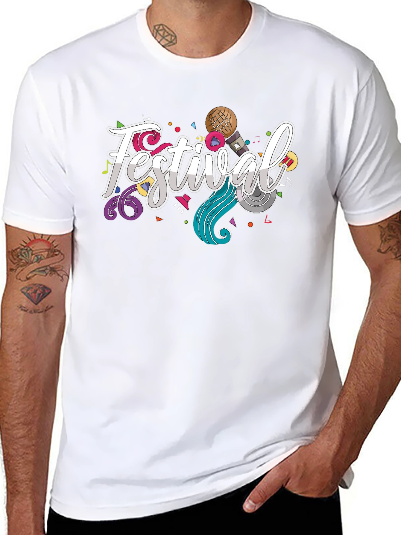 Festival Graphic T-Shirt - Stylish Party Tee