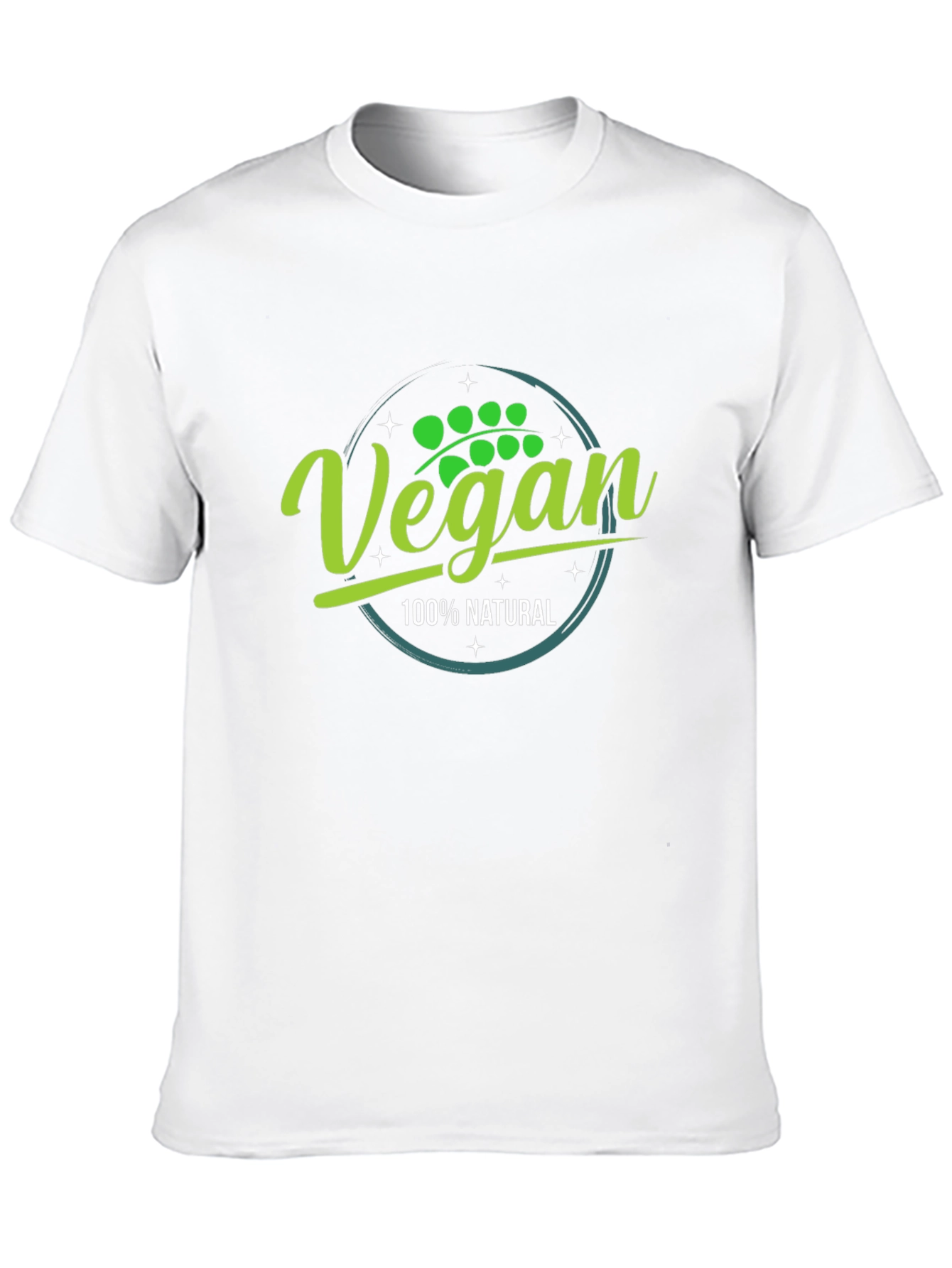 Vegan 100% Natural Black T-Shirt